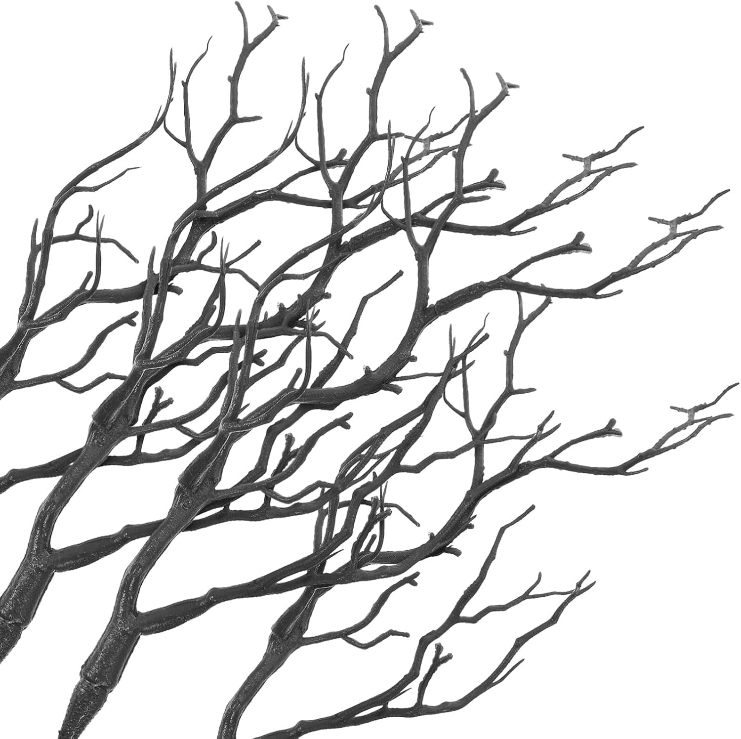 VICASKY 4 ramas de árbol secas de cuernos artificiales, ramas de asterna de bruja artística, ramas decorativas de plástico de simulación, ramas