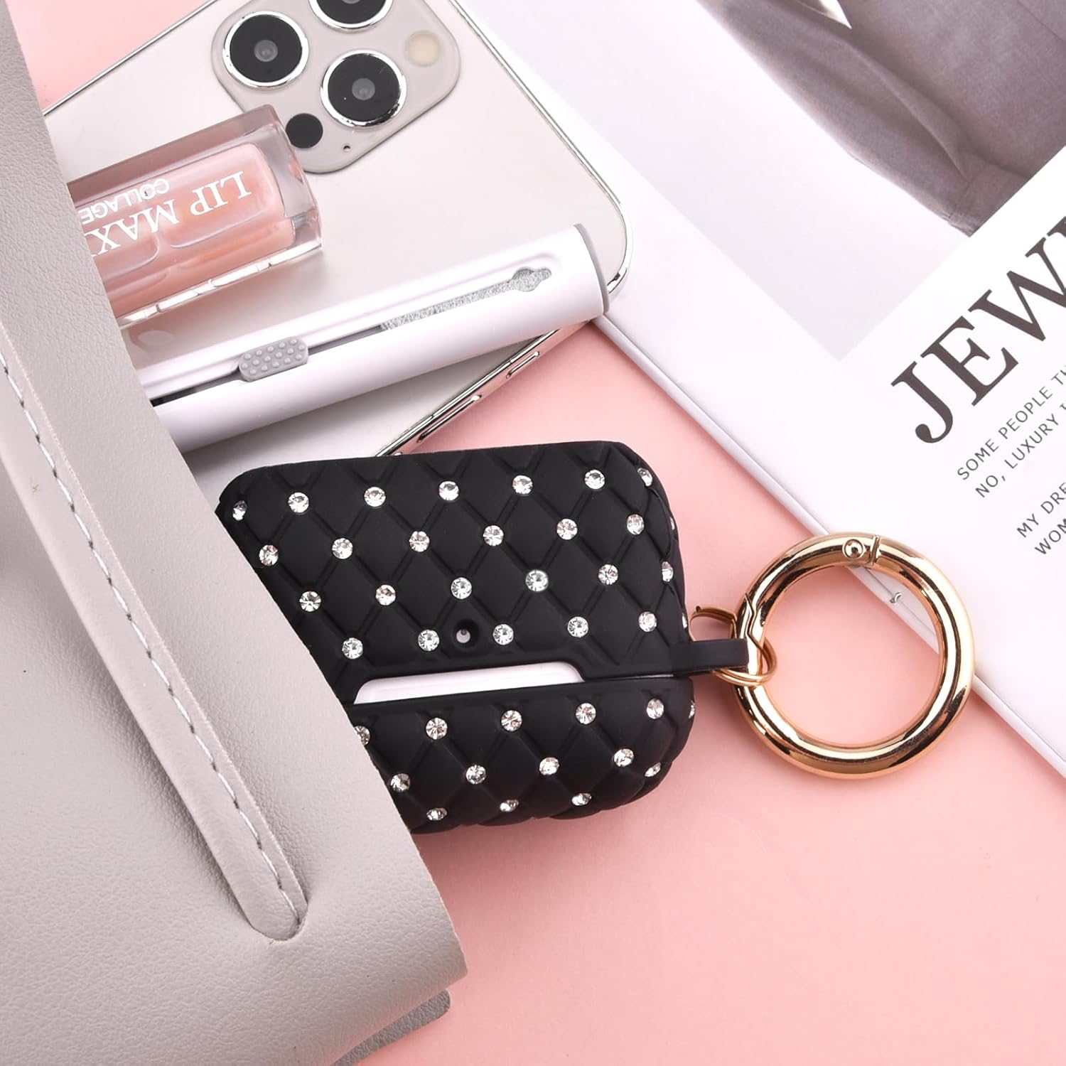 AIRSPO Funda para Airpods Pro de 2 generación, funda para Airpod Pro 2 con kit de limpieza, Airpods Pro 2 Bling Case 2022 Funda protectora de TPU de