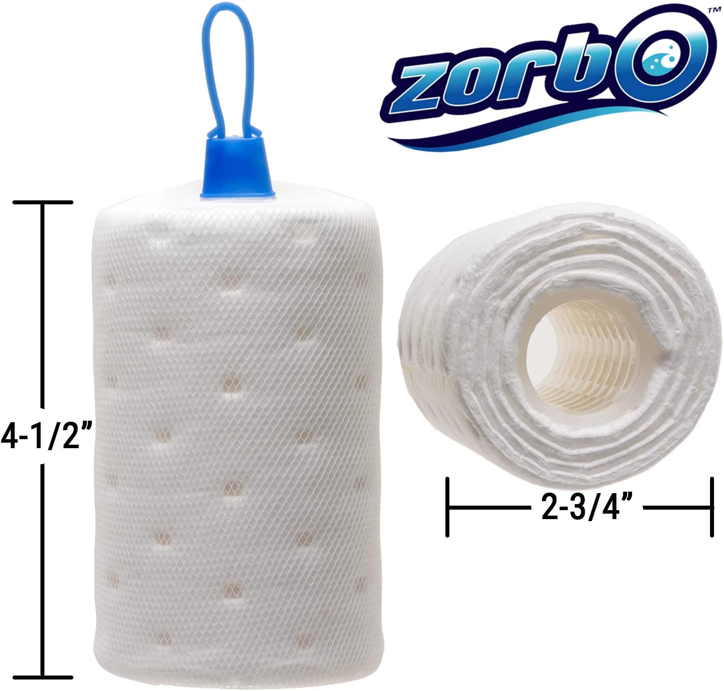 ZorbO Absorbedor de espuma de aceite para bañera de hidromasaje y piscina para agua naturalmente más limpia, paquete de 2