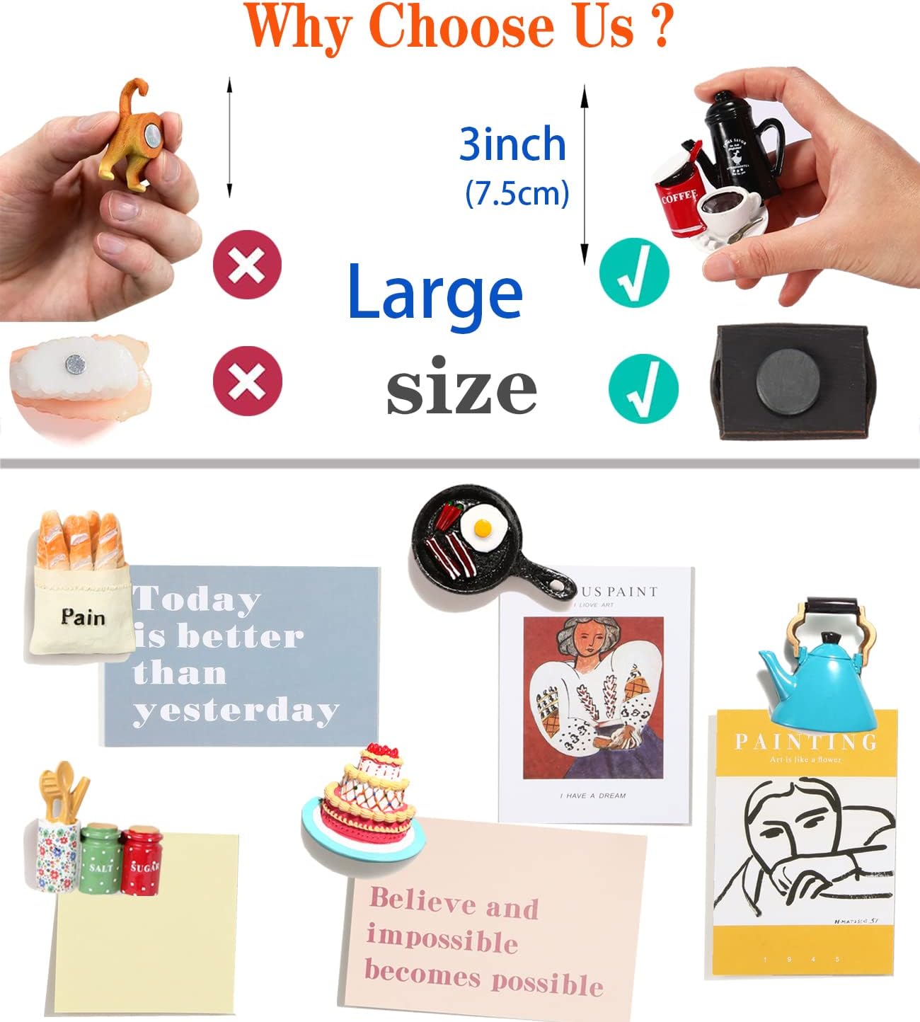 12 imanes para refrigerador de alimentos, imanes de alimentos para nevera, bonitos imanes decorativos para nevera, imanes de nevera para cocina,