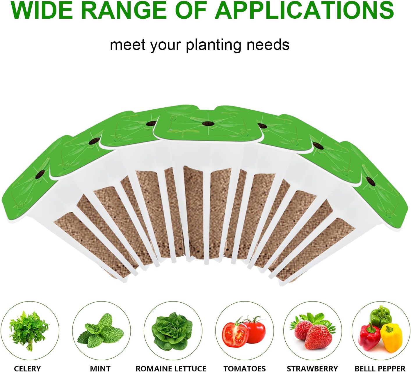 Ambgrow 90 esponjas de cultivo y cestas para sistema de cultivo hidropónico, suministros hidropónicos para plantas de interior, compatibles con Idoo