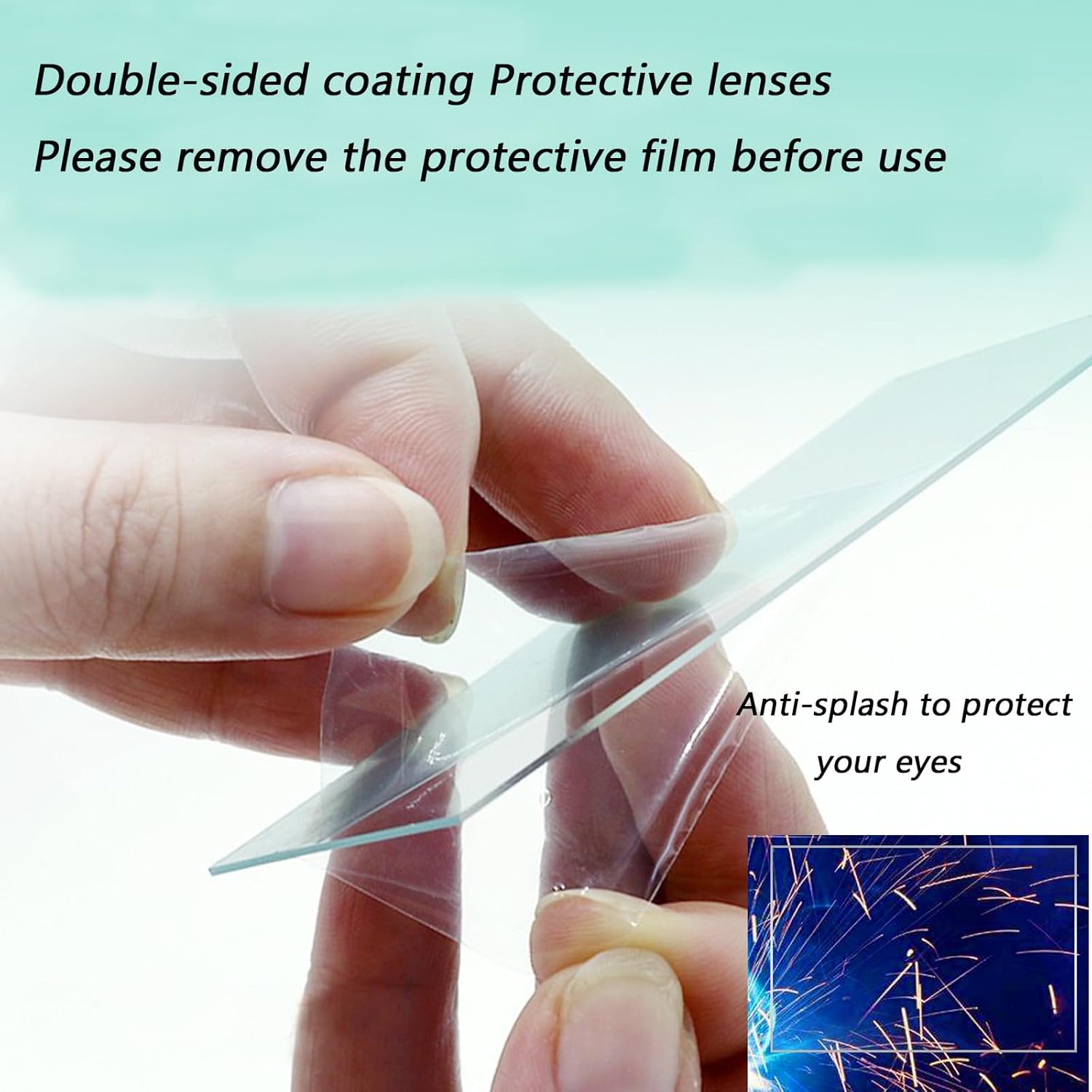 20 lentes de repuesto para lentes de protección de soldadura, 4.5 x 5.25 x 0.04 pulgadas, fundas de lente transparentes para casco de soldadura para