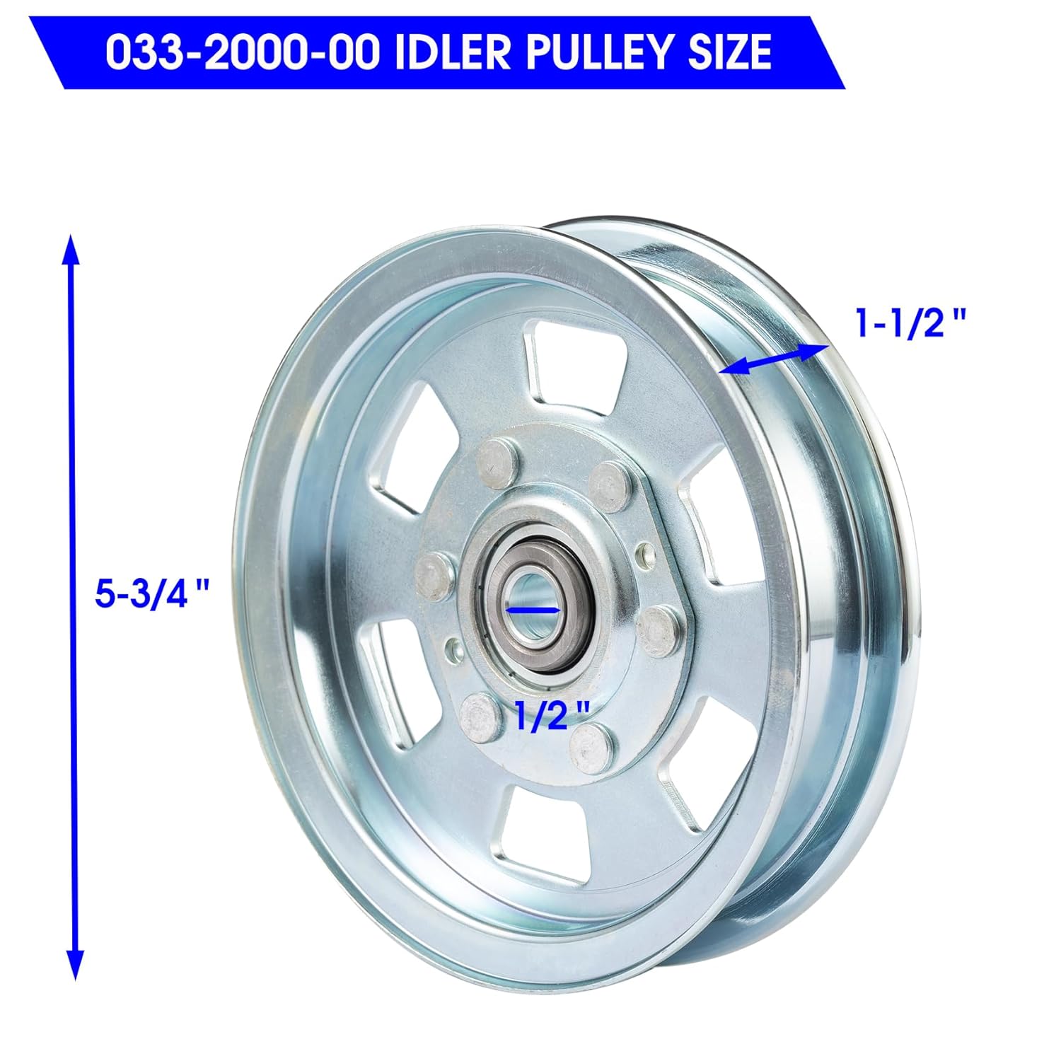 Polea tensora para cortacésped 033-2000-00, 033-7201-00, 033-7201-25, 033-8000-00 Compatible con Bad Boy MZ ZT Outlaw Series 48″ 50″ 54″ 60″ 61″,