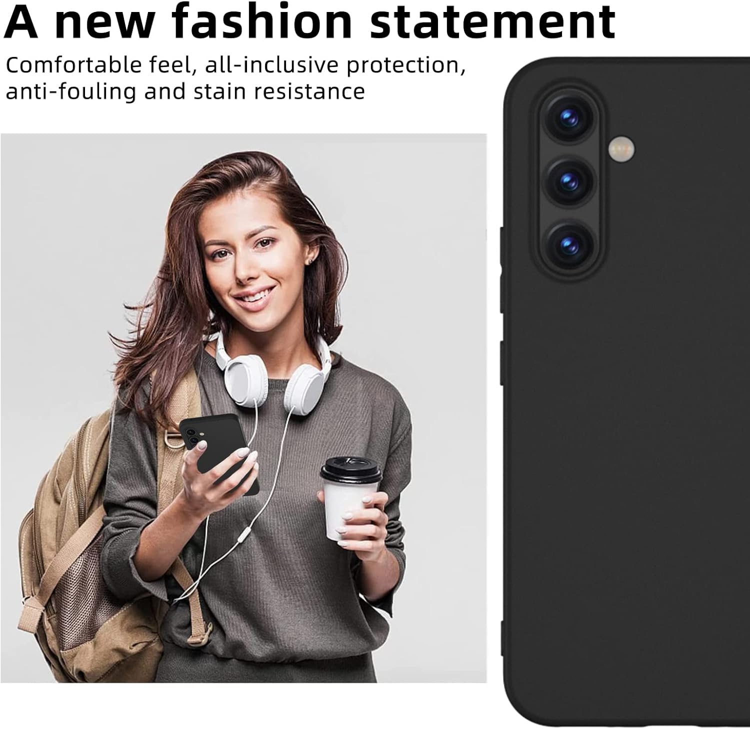 X-level Funda para Samsung Galaxy A54 5G Slim Fit Soft TPU Super Ultra Thin Serie Guardian A54 5G Teléfono Cubierta Trasera Luz Protectora Acabado