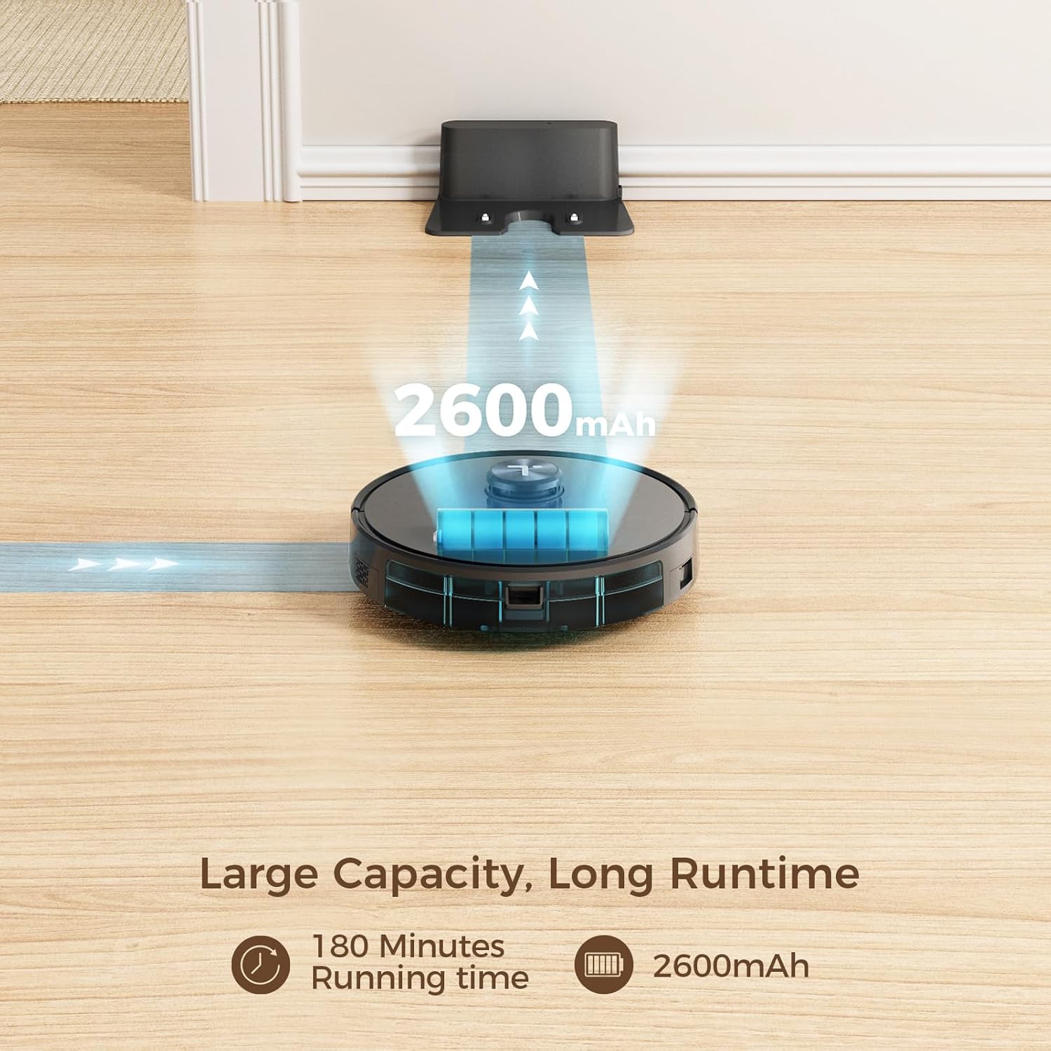 Tesvor Robot aspirador y trapeador combinado con la última navegación láser 3 en 1 X580S aspiradora robótica (3000Pa – X580S)