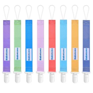 Babmomo Clip para chupete, paquete de 8 soportes para chupete para niños y niñas, elegante correa de clip Binkie, se adapta a la mayoría de estilos Babmomo Clip para chupete, paquete de 8 soportes para chupete para niños y niñas, elegante correa de clip Binkie, se adapta a la mayoría de estilos
