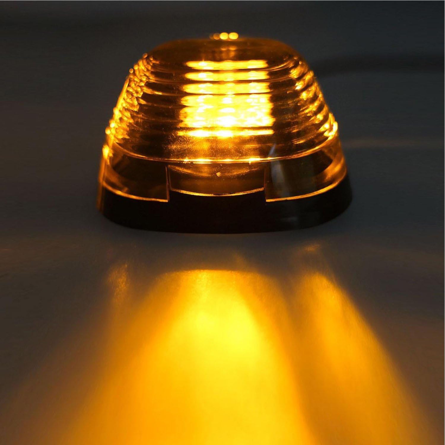Luces de cabina de ahumado de color ámbar LED para techo de cabina de techo con luz de circulación superior 15442 con kit de cableado para Ford F150