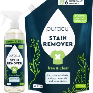 Puracy Recambio para quitar manchas de ropa  Perfecto para la ropa, ingredientes puros  con 6 enzimas supervegetales para una fácil eliminación de Puracy Recambio para quitar manchas de ropa  Perfecto para la ropa, ingredientes puros  con 6 enzimas supervegetales para una fácil eliminación de