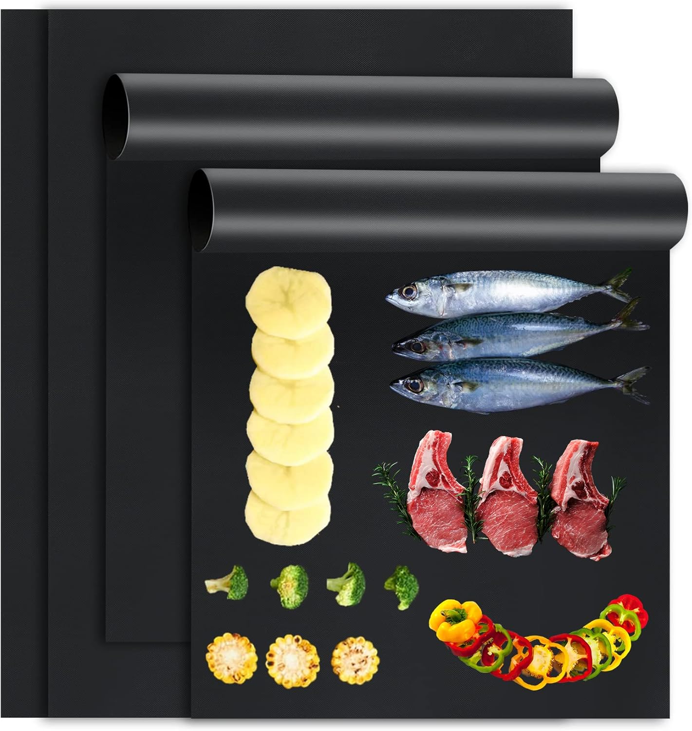 Revestimientos para horno para la parte inferior del horno, paquete de 4 alfombrillas antiadherentes grandes y gruesas para la parte inferior del