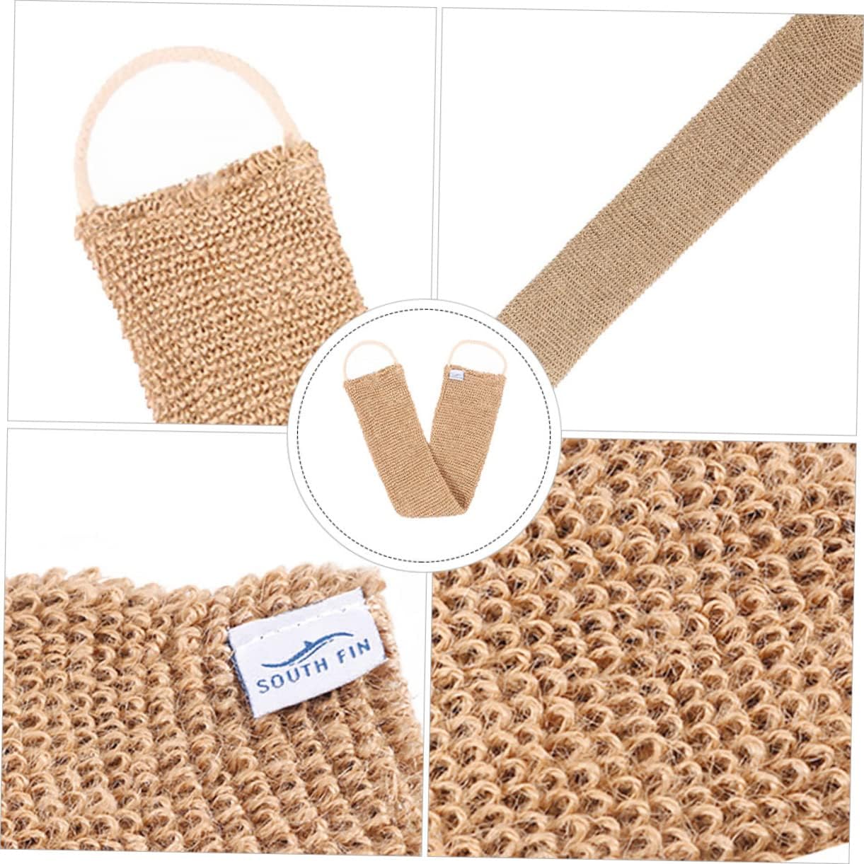 Beavorty Esponja de limpieza de barra de baño Esponja corporal Esponja de baño para cuerpo Mango extra largo Cepillo de espalda de lufa Correa de