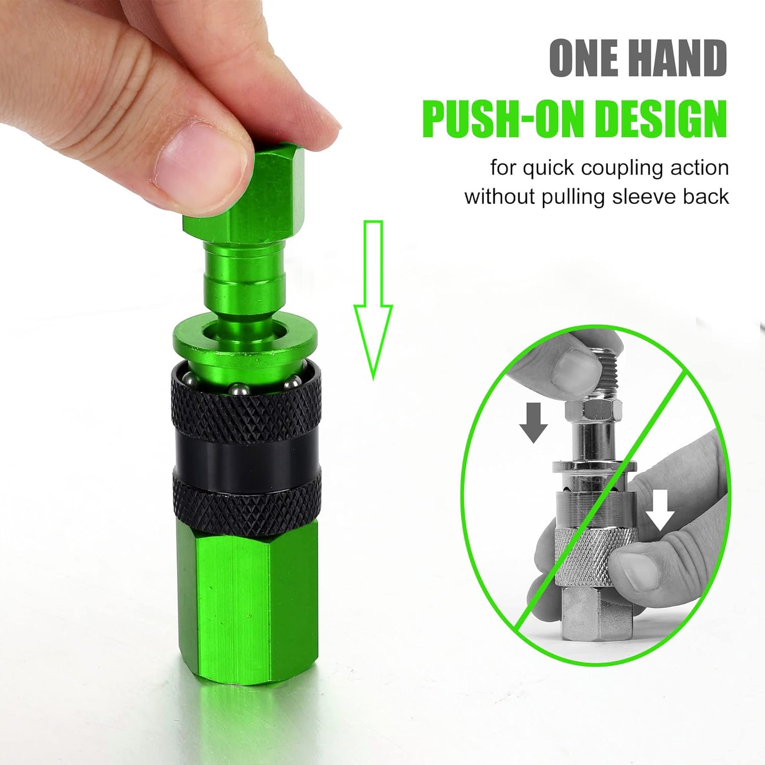 Kit de acoplador y enchufe de aire de aluminio NPT de 15 piezas, 14 de pulgada, accesorios de aire de conexión rápida, juego de conectores rápidos