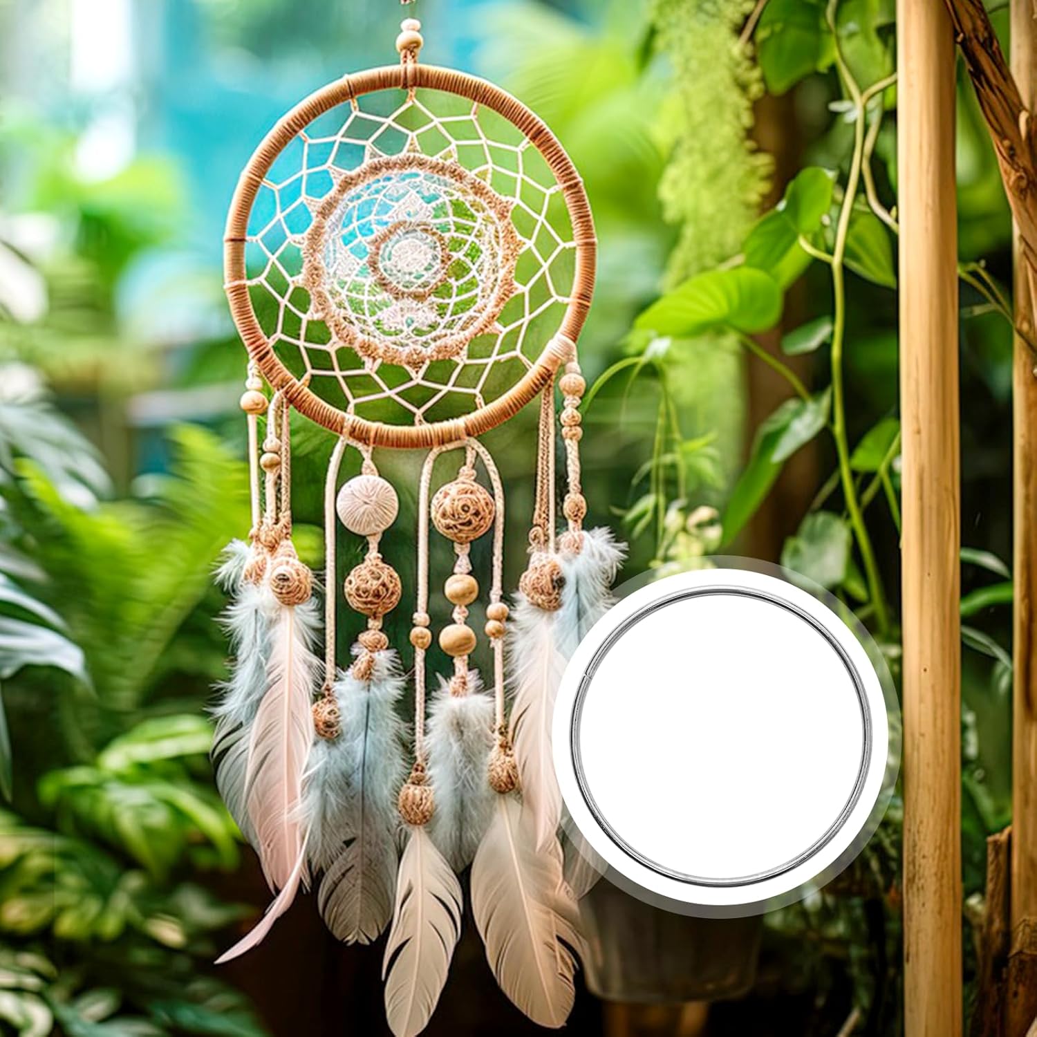 10 anillos de metal de 6 pulgadas para manualidades, aros de plata, anillos florales de macramé, para manualidades, suministros de atrapasueños