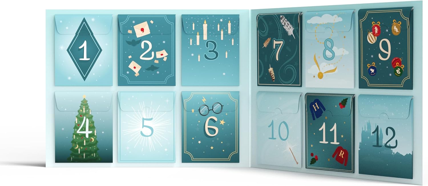 Lovepop Calendario de Adviento Harry Potter, calendario de Adviento de 12 días mágicos de vacaciones, calendario de Adviento 2023 para niños,