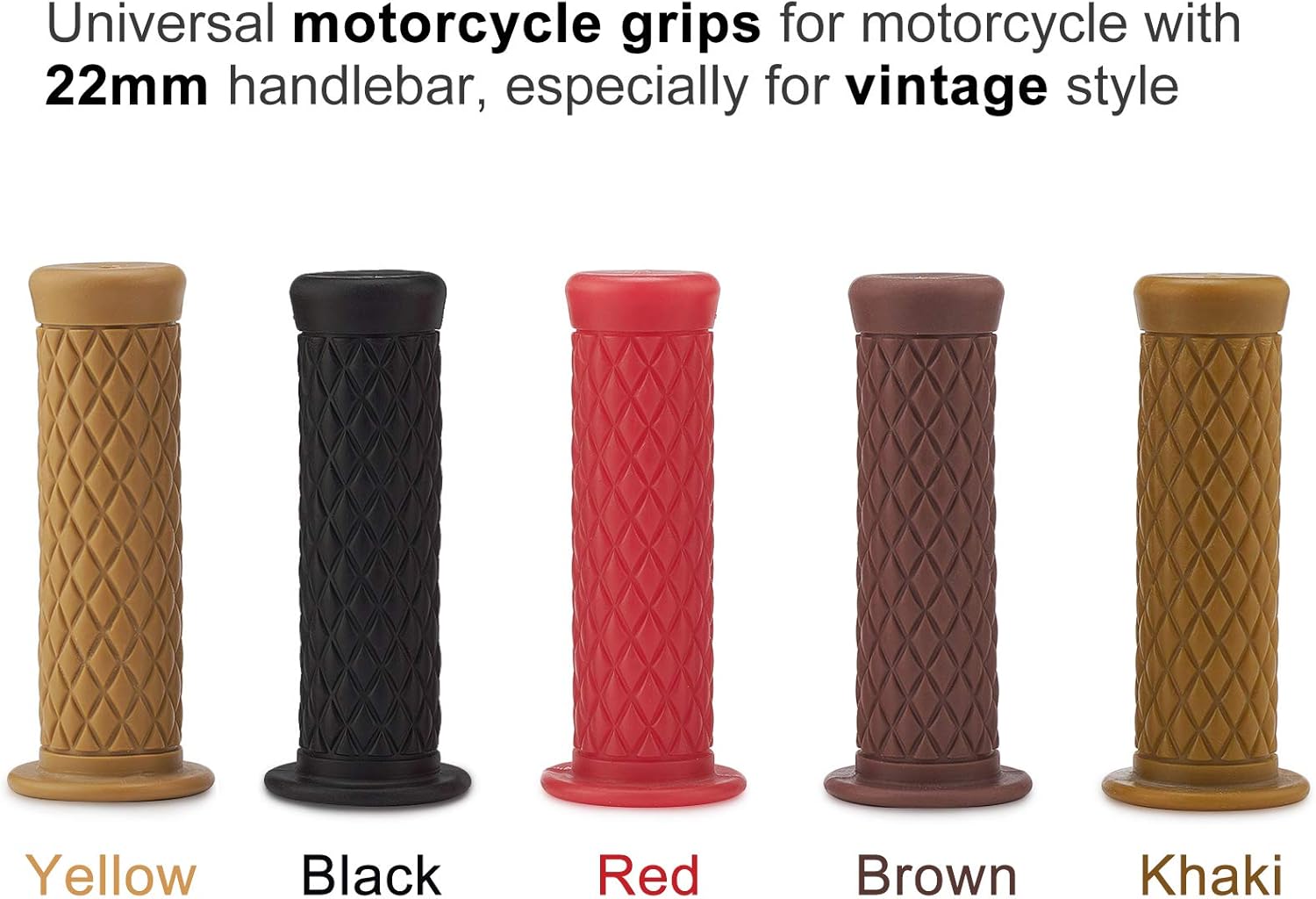 Empuñaduras de motocicleta para manillares de 78″ 0.866 in0.945 in TPU antideslizante universal