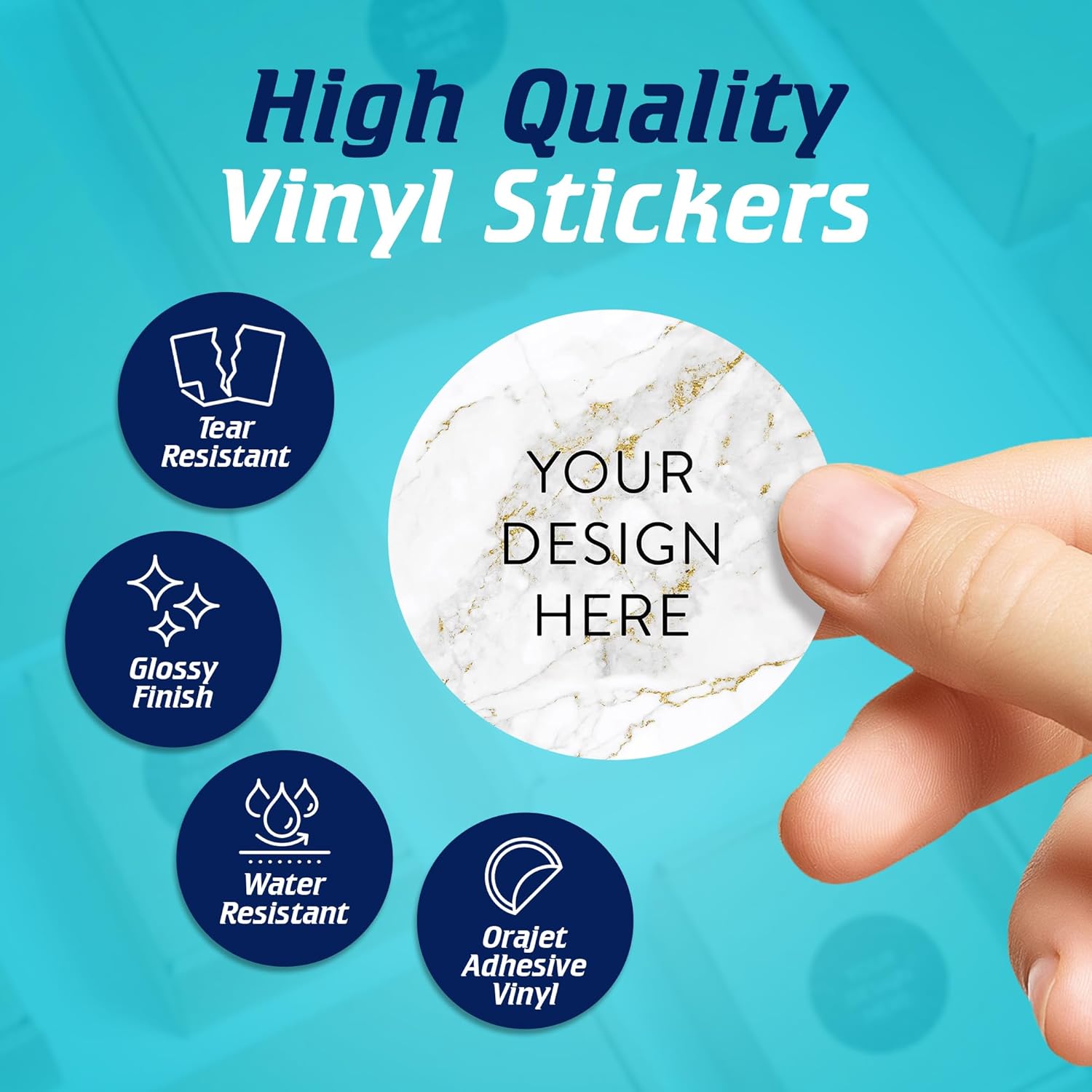 100 adhesivos de vinilo personalizables, con texto, imagen, diseño y logotipo adhesivos para logotipo de embalaje hecho a mano, botellas, tarros,