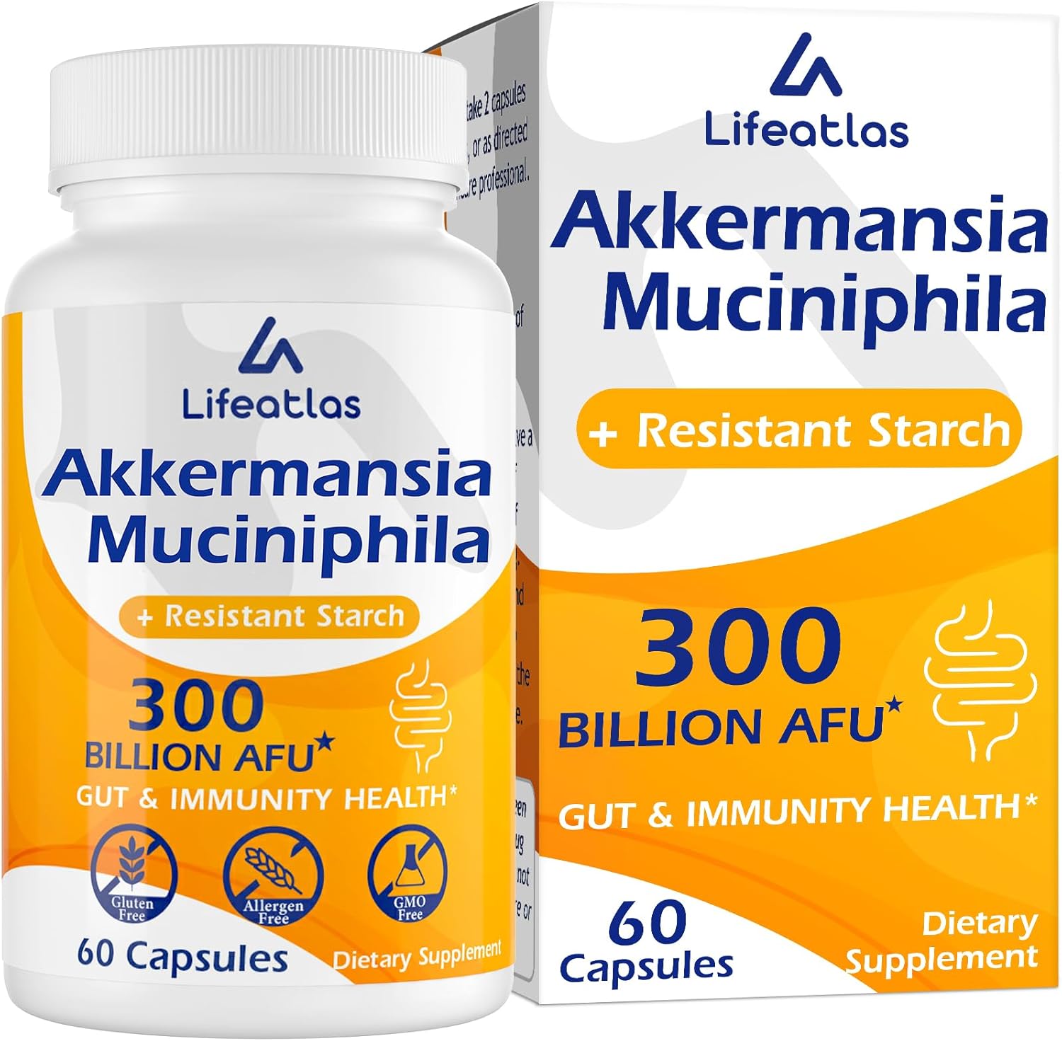 300 mil millones de AFU Akkermansia Muciniphila – Probióticos Akkermansia vivos para mujeres y hombres, para GLP-1, digestivo, intestino, inmune y