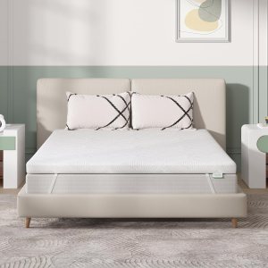 Novilla Cubrecolchón de firmeza media de 4 pulgadas, tamaño King, de espuma viscoelástica de gel, para aliviar la presión del dolor de espalda, Novilla Cubrecolchón de firmeza media de 4 pulgadas, tamaño King, de espuma viscoelástica de gel, para aliviar la presión del dolor de espalda,