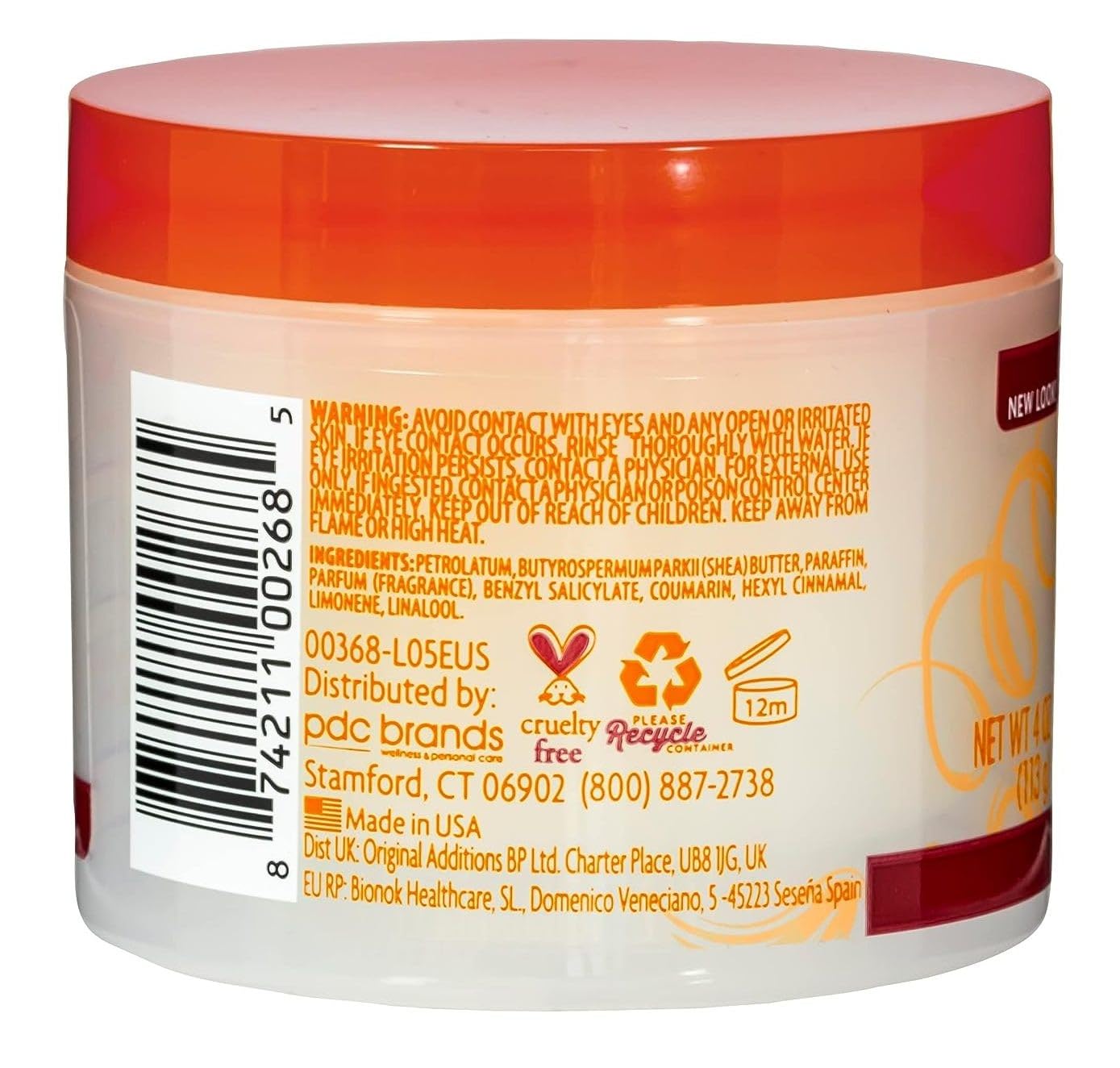 Cantu Pomada de manteca de karité para el cabello, tarro de 4 onzas (4.0 fl oz) (paquete de 3)