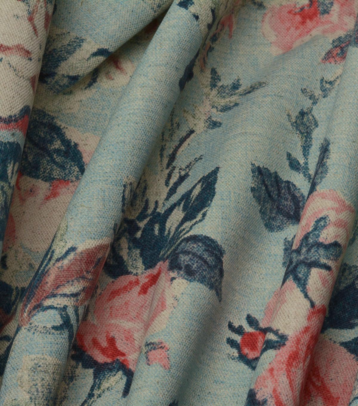 Waverly – Tela de mezcla de algodón estampada por The Yard, inspirada en flores, bricolaje, manualidades, proyecto, costura, tapicería y decoración