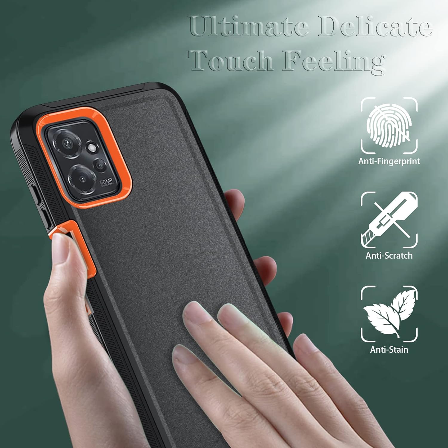 ONOLA Funda para Motorola Moto G Power 5G 2023 con protector de pantalla HD (2 paquetes), no para Moto G Power 2022, a prueba de golpes, a prueba de