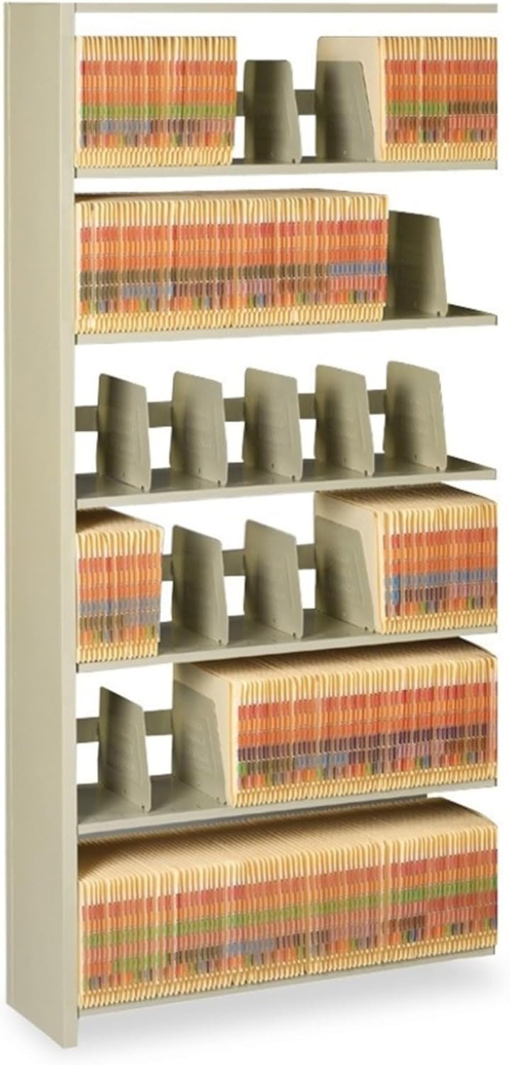 Tennsco snap-together seven-shelf cerrado unidad de Add-on, acero, 48W x 12d X 88H, color arena