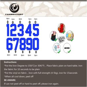 Total de 22 piezas de 5 pulgadas con números de planchado del 0 al 9 para camisetas deportivas, camisetas deportivas de transferencia de números Total de 22 piezas de 5 pulgadas con números de planchado del 0 al 9 para camisetas deportivas, camisetas deportivas de transferencia de números