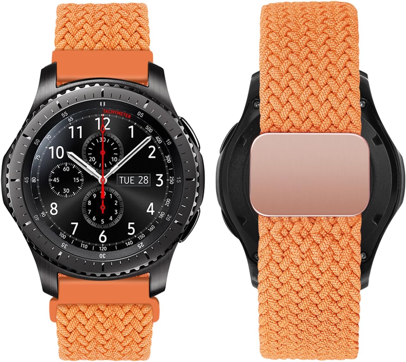 iBazal Compatible con Galaxy Watch de 1.81 pulgadasGalaxy Watch 3 de 1.77 pulgadasGear S3 Frontier Classic Band Nylon trenzado elástico elástico