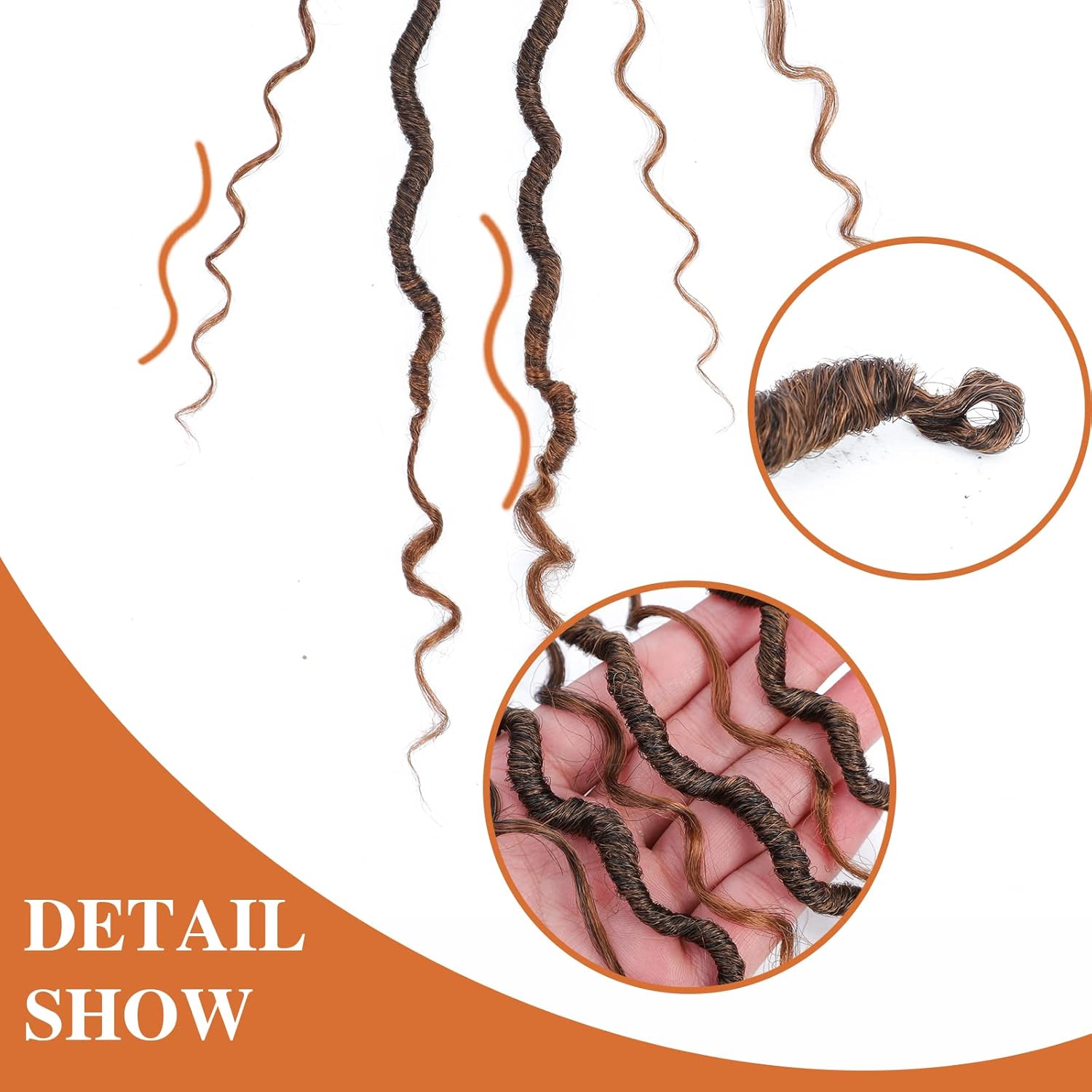 Cabello de ganchillo Goddess Locs de 14 pulgadas, 6 paquetes de cabello sintético de ganchillo con extremos rizados, cabello de ganchillo para