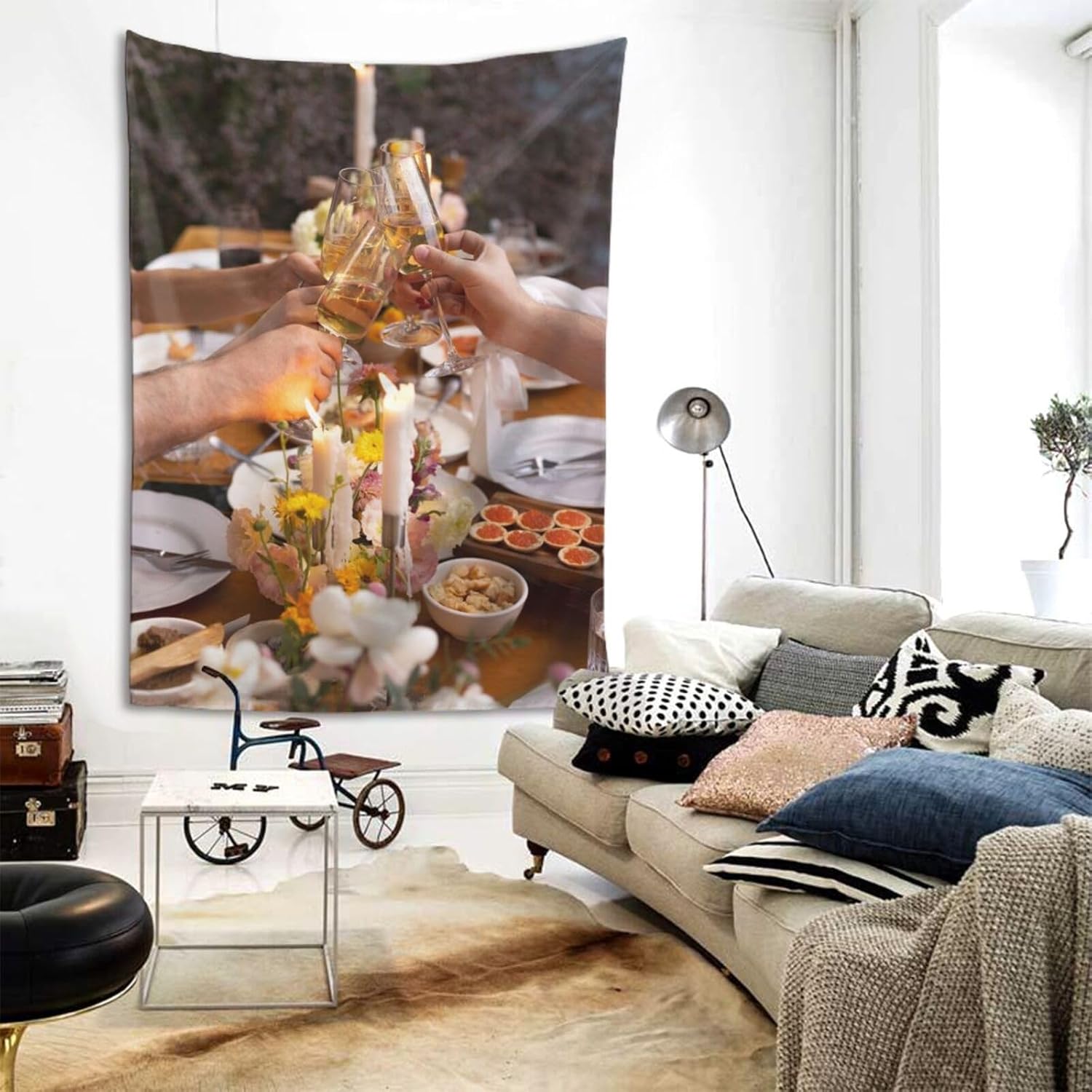 JeReVolng Tapiz personalizado con nombre y foto personalizado para colgar en la pared para regalo y estética de dormitorio