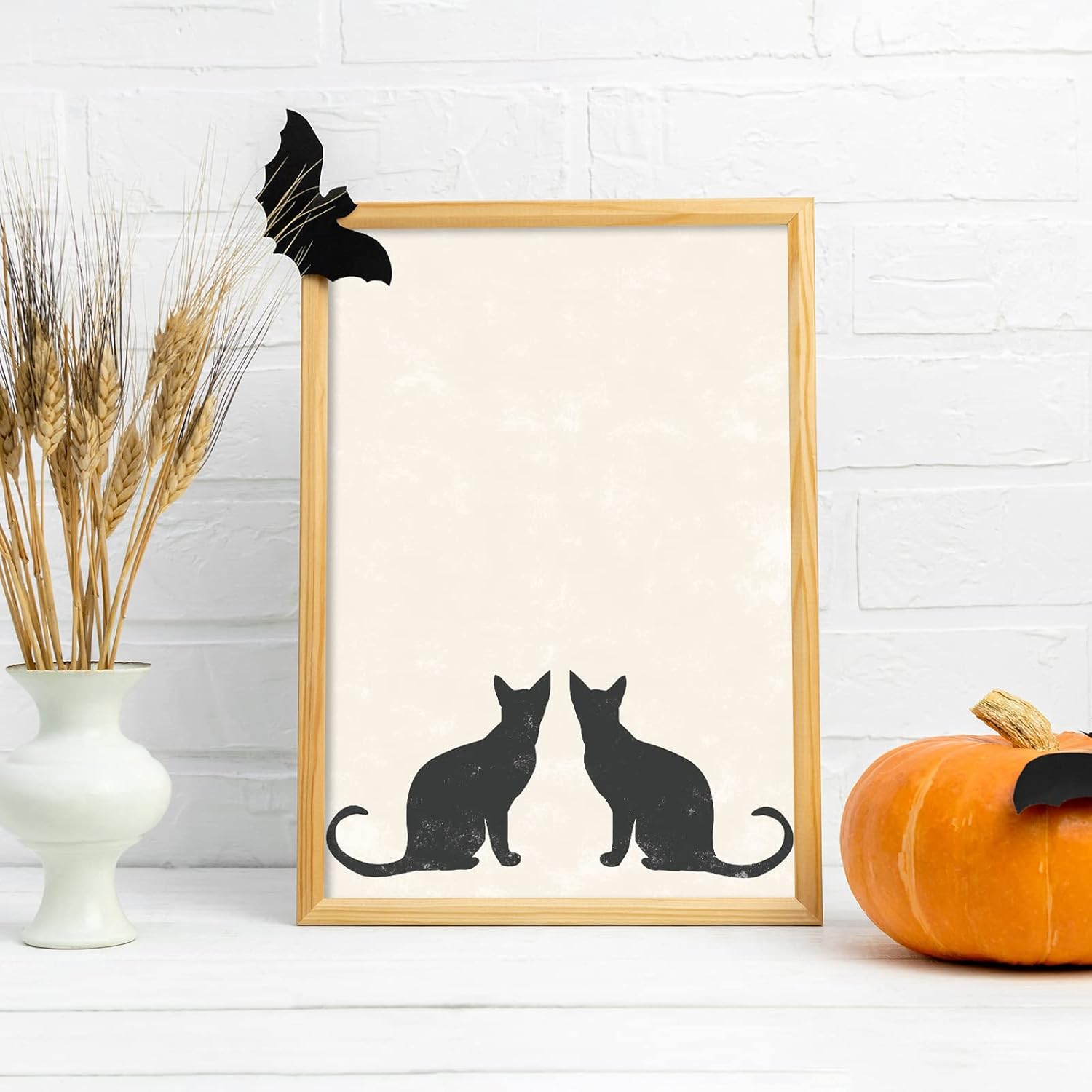 Whaline 12 impresiones artísticas de pared de esqueleto de 12 x 16 pulgadas, gótico divertido cráneo, póster de arte de pared de Halloween, regalos
