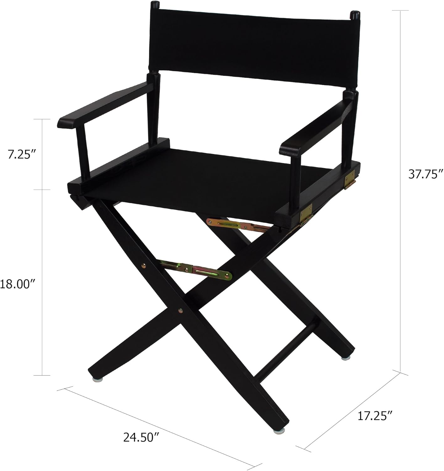 American Trails – Silla de director extra ancha de 18 pulgadas, marco negro con lona negra