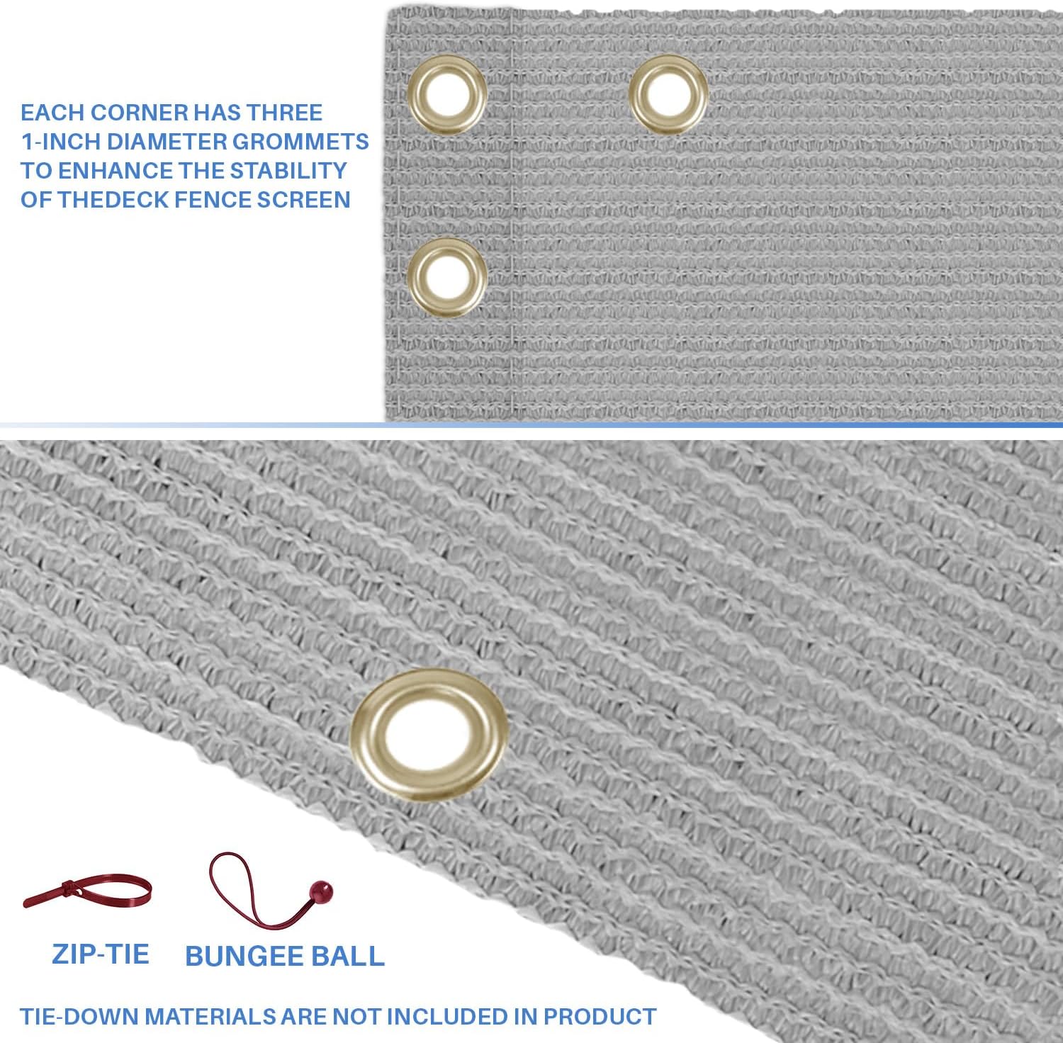 E&K Sunrise – Rejilla para valla de privacidad para balcón, 2.5 x 50 pies, con bridas de cremallera, protección UV para terraza, patio, patio,