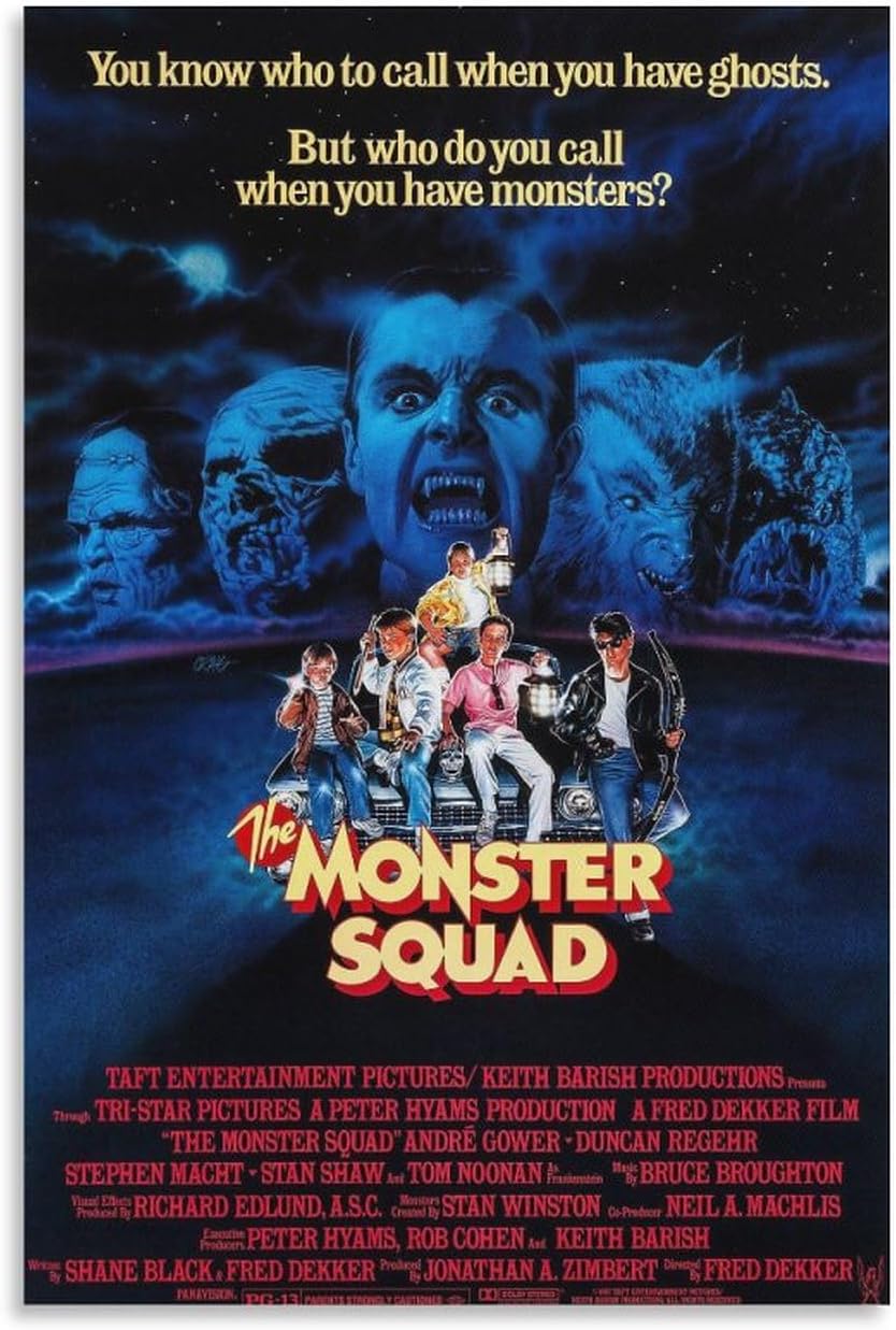Póster de película The Monster Squad de 1987 para dormitorio, decoración de pared estética, impresiones artísticas en lienzo para decoración de
