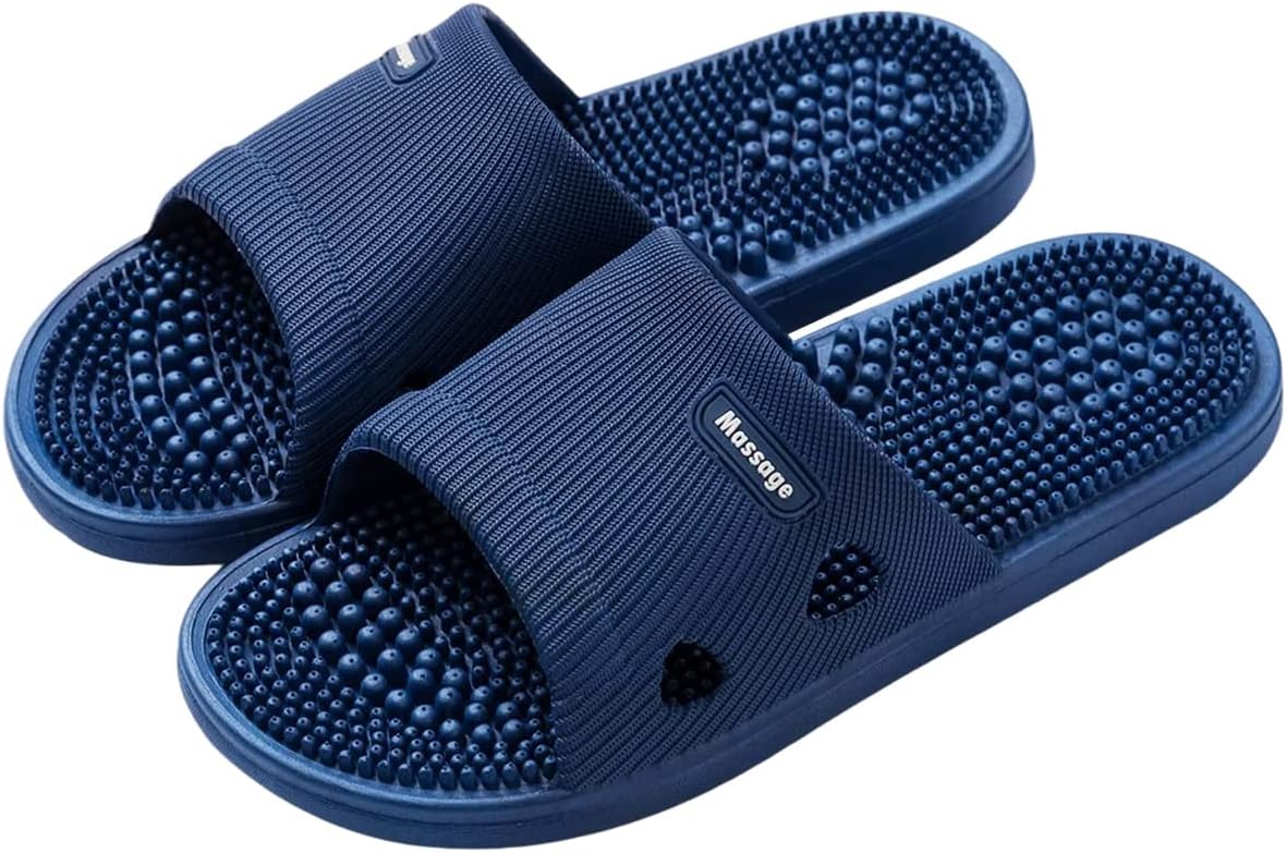 Pantuflas de masaje de acupresión para fascitis plantar para mujer, pantuflas de acupuntura, artritis, neuropatía, alivio del dolor, sandalias de