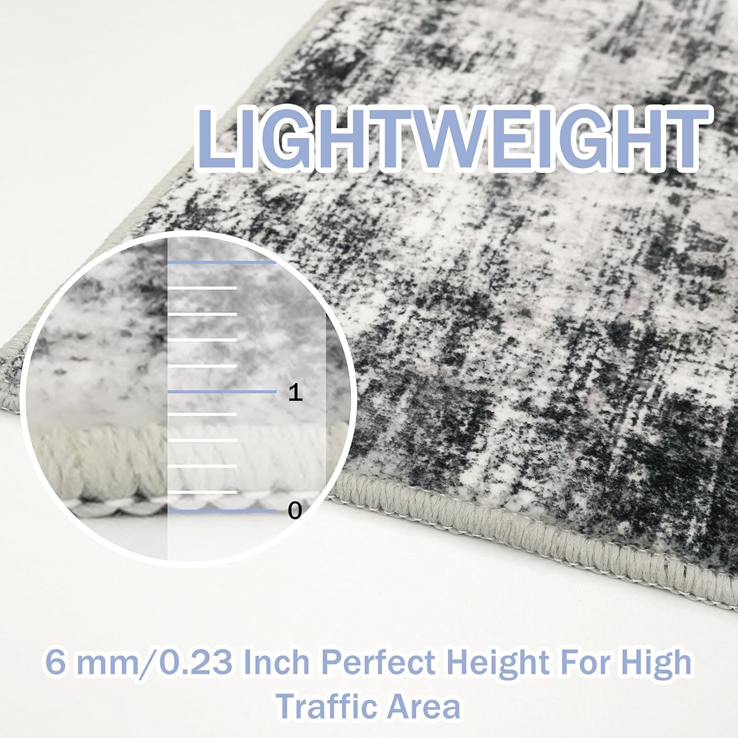 IOHOUZE Alfombra moderna abstracta lavable para sala de estar, comedor, antideslizante, alfombra estampada de lana sintética para dormitorio,