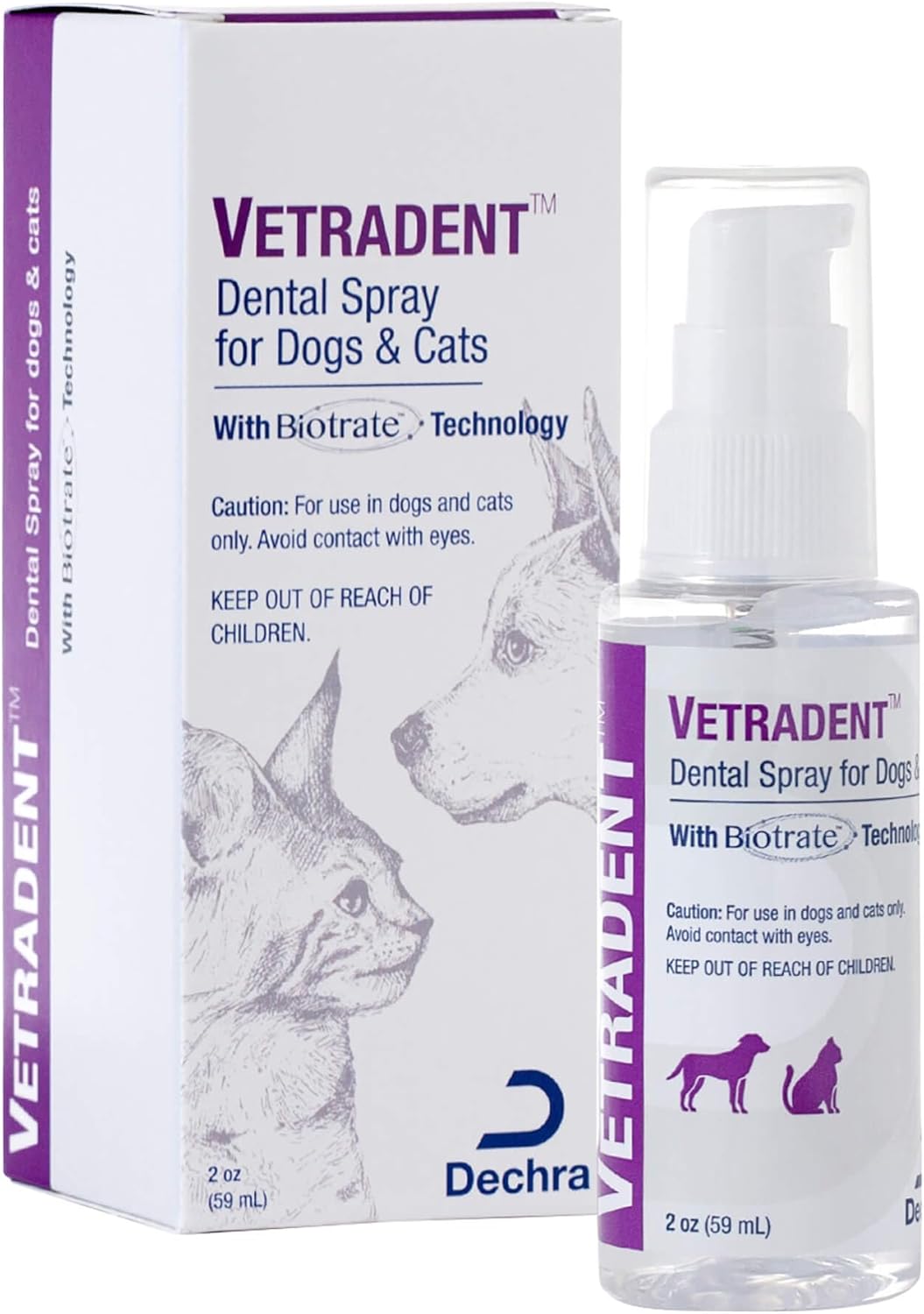 Vetradent Spray dental para perros y gatos, 2 onzas