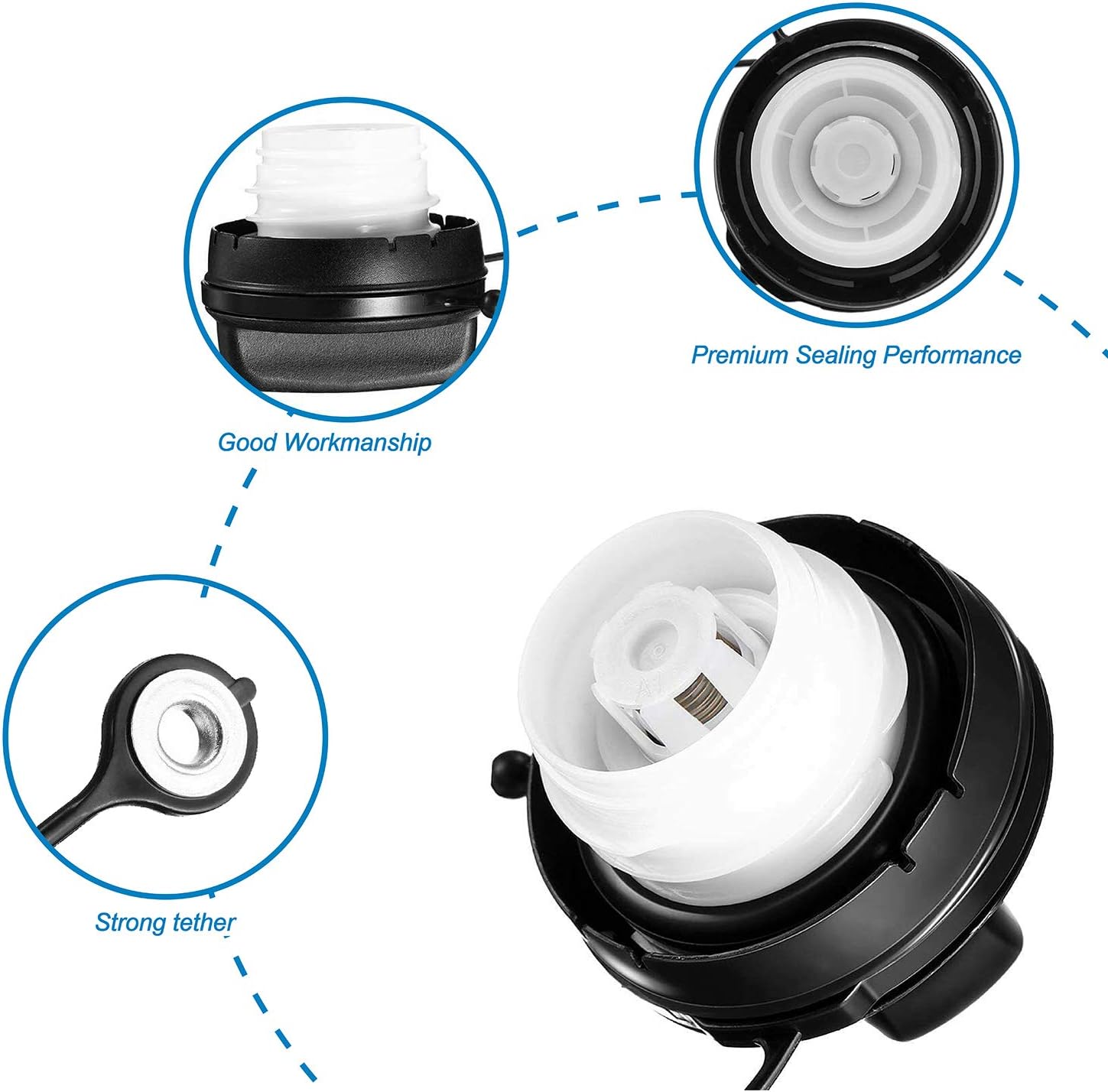 Tapa de llenado del depósito de combustible para Honda Accord 2005-2007, CRV 2005-2006, CRZ 2011-2014, Element 2006-2011, Odyssey 2005-2010, Pilot