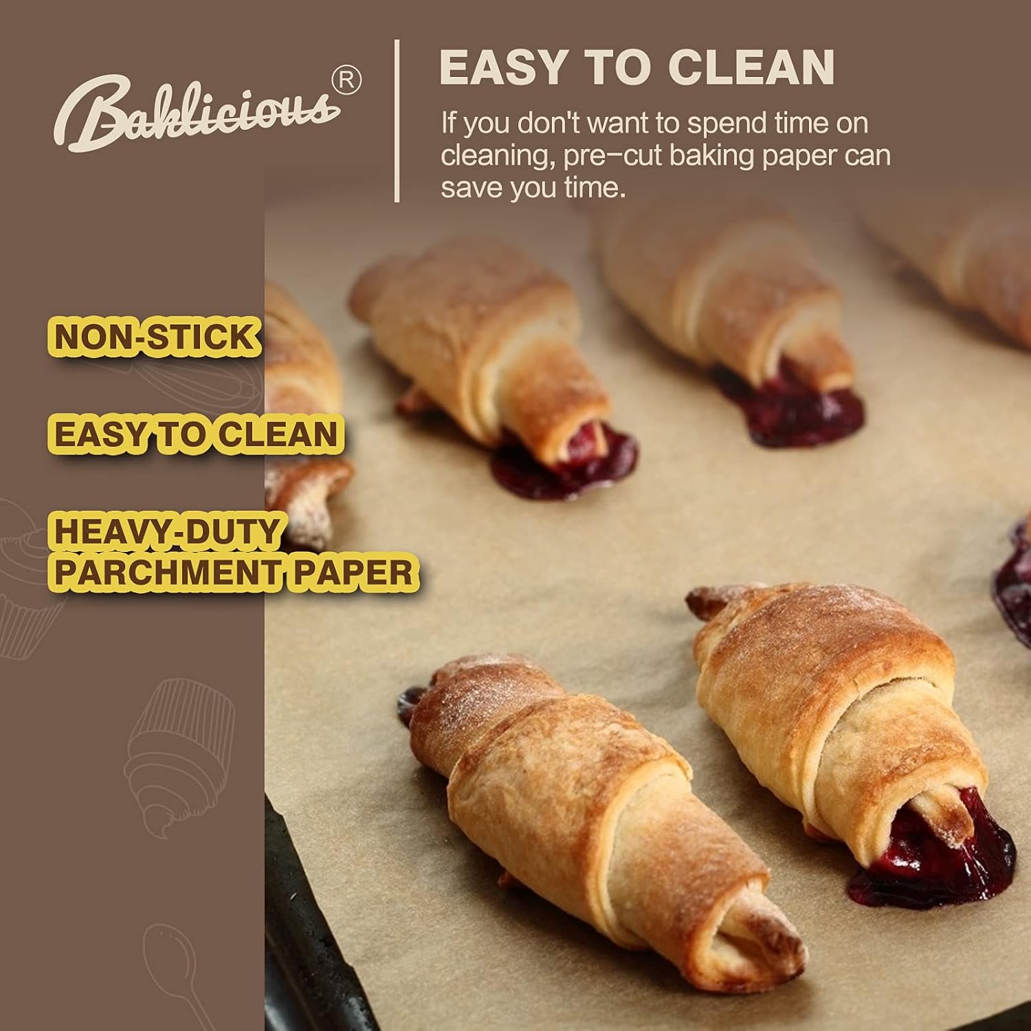 220 Pcs Unbleached Parchment Paper Baking Sheets, Baklicious Pre-cut Heavy Duty Parchment Baking Paper for Air Fryer, Oven, Bakeware, Steaming,