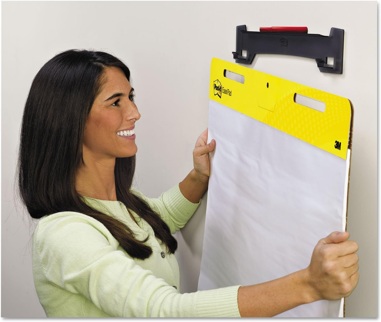 Post-It Eh5592pk – Caballete de pared, montaje adhesivo, plástico, humo, paquete de 2