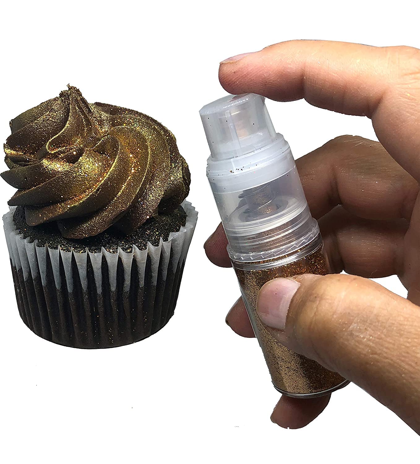 Juego de bomba de aerosol comestible de purpurina roja para decoración de pasteles, pintura de chocolate, fresas, pasteles, cupcakes, bebidas,