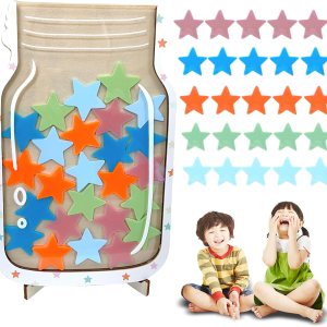 Tarro de recompensas personalizado para regalo de Navidad con estrella, tablero de recompensas de entrenamiento de rutina de responsabilidad en el Tarro de recompensas personalizado para regalo de Navidad con estrella, tablero de recompensas de entrenamiento de rutina de responsabilidad en el