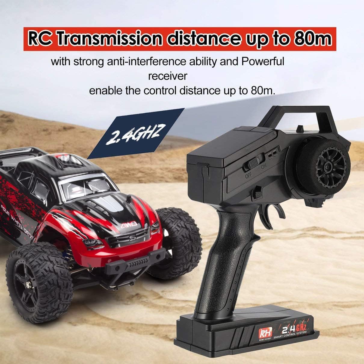 Cheerwing 116 escala todo terreno RC coche, 40KMH de alta velocidad 4WD control remoto Monster Truck, 4X4 Off-Road Truck
