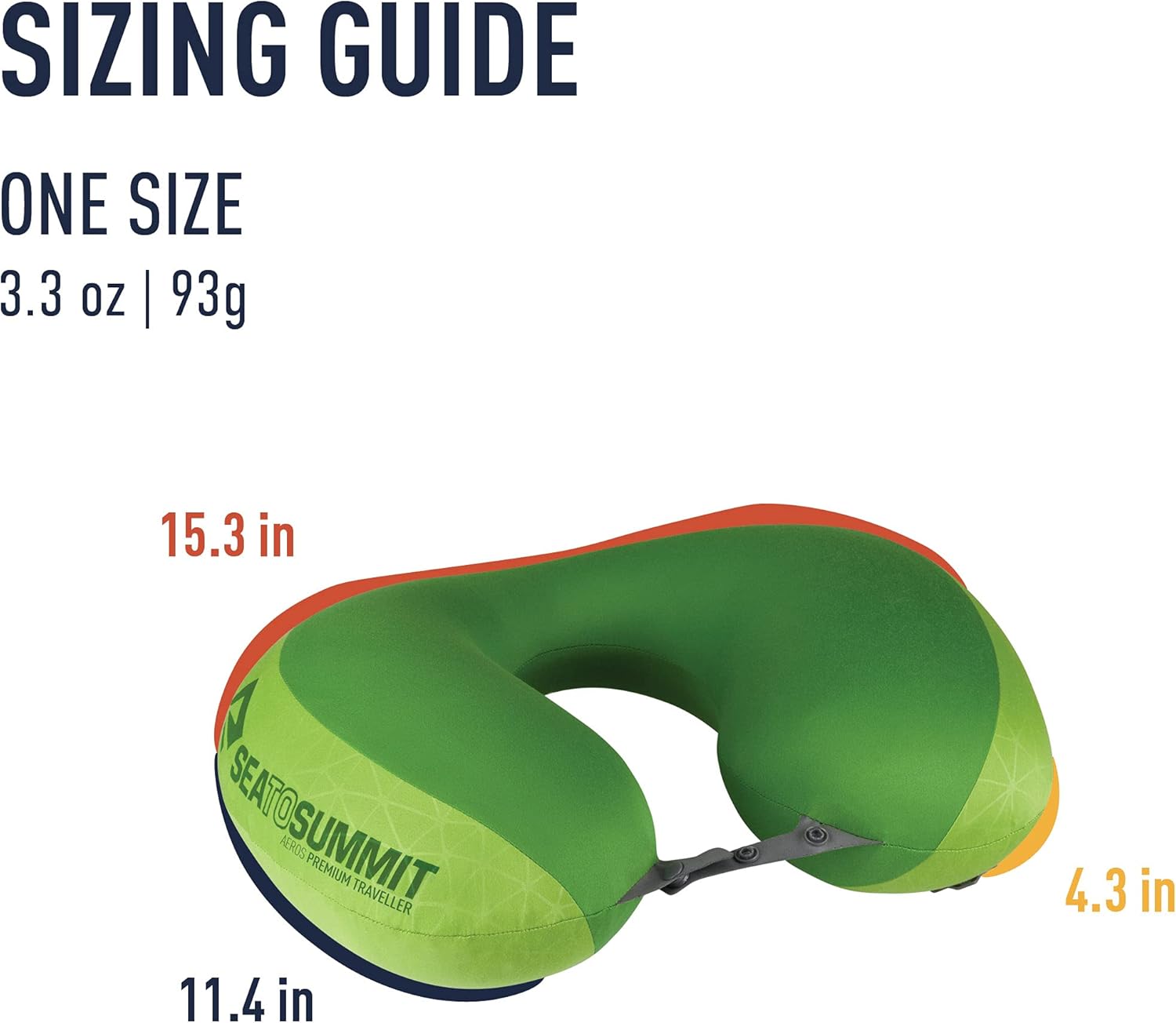Sea to Summit Aeros Premium Traveller – Almohada inflable para el cuello, color lima
