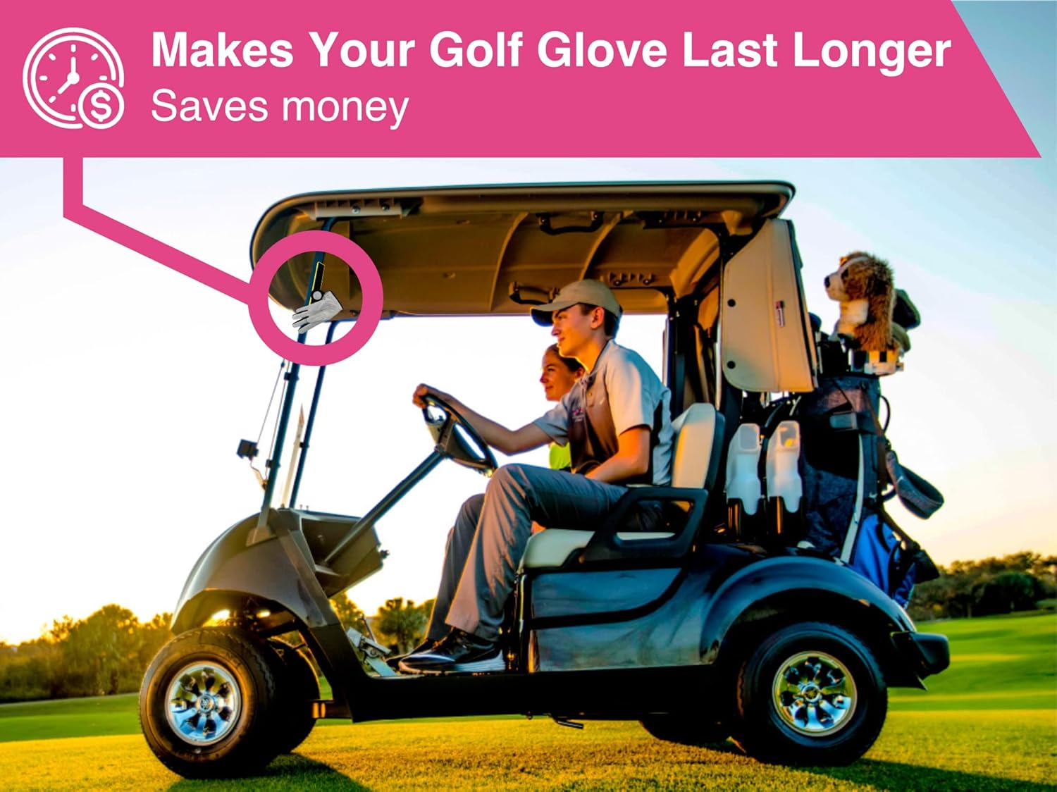 Soporte magnético para guantes de golf para carritos de golf, imanes de fuerza industrial para una sujeción fuerte, velcro fuerte, mantiene las