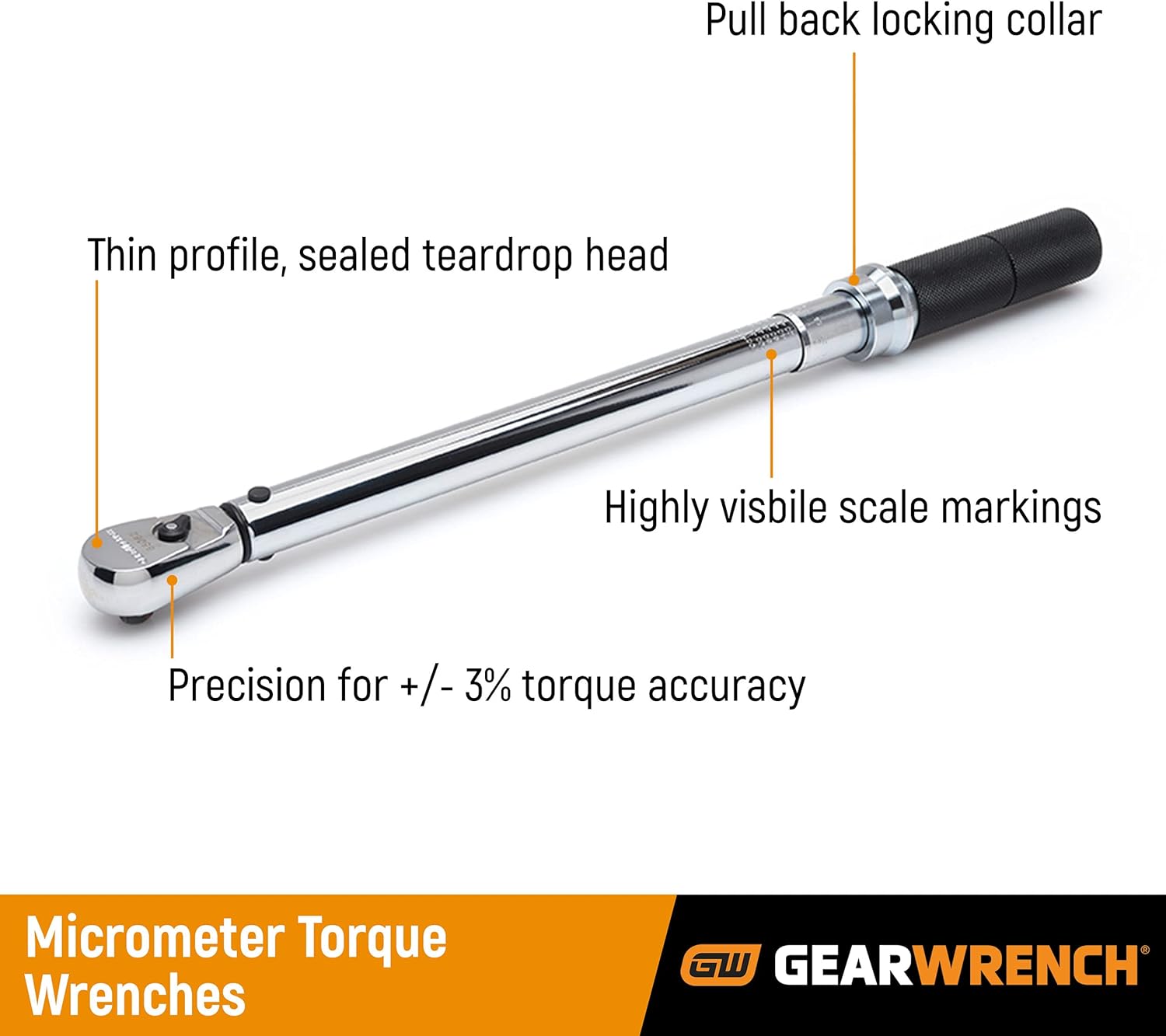 GearWrench 8506238″ unidad de llave dinamométrica, micrómetro, 10100pulglb.