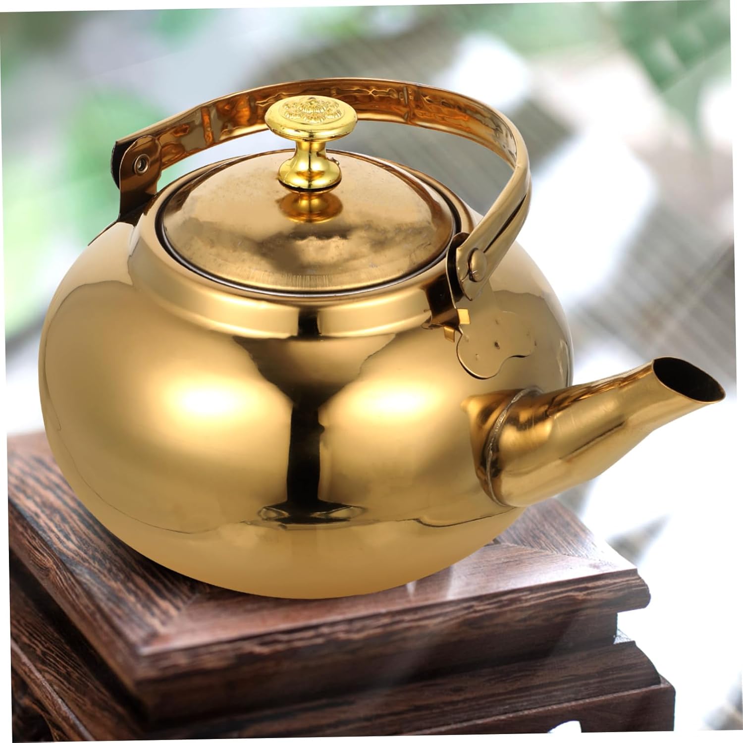 NAMOARLY Exquisita olla de acero inoxidable Hervidor de té Estufa Tetera Hervidor de acero inoxidable Hervidor de agua Estufa Top Silbando Hervidor