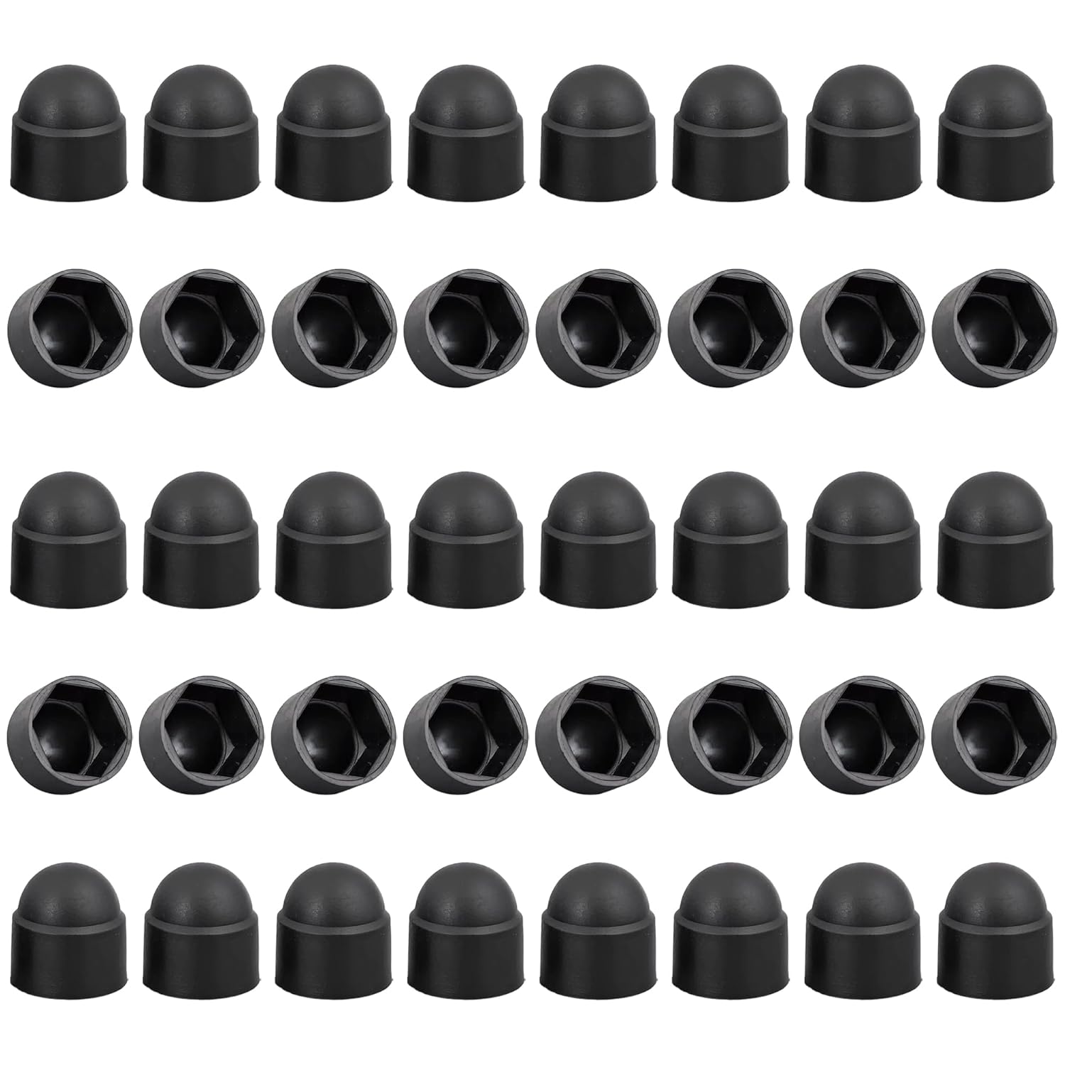 40 piezas de cubierta de protección de tuerca de cúpula, tapas de pernos de plástico, tapas de protección de tuerca hexagonal, tapas de protección
