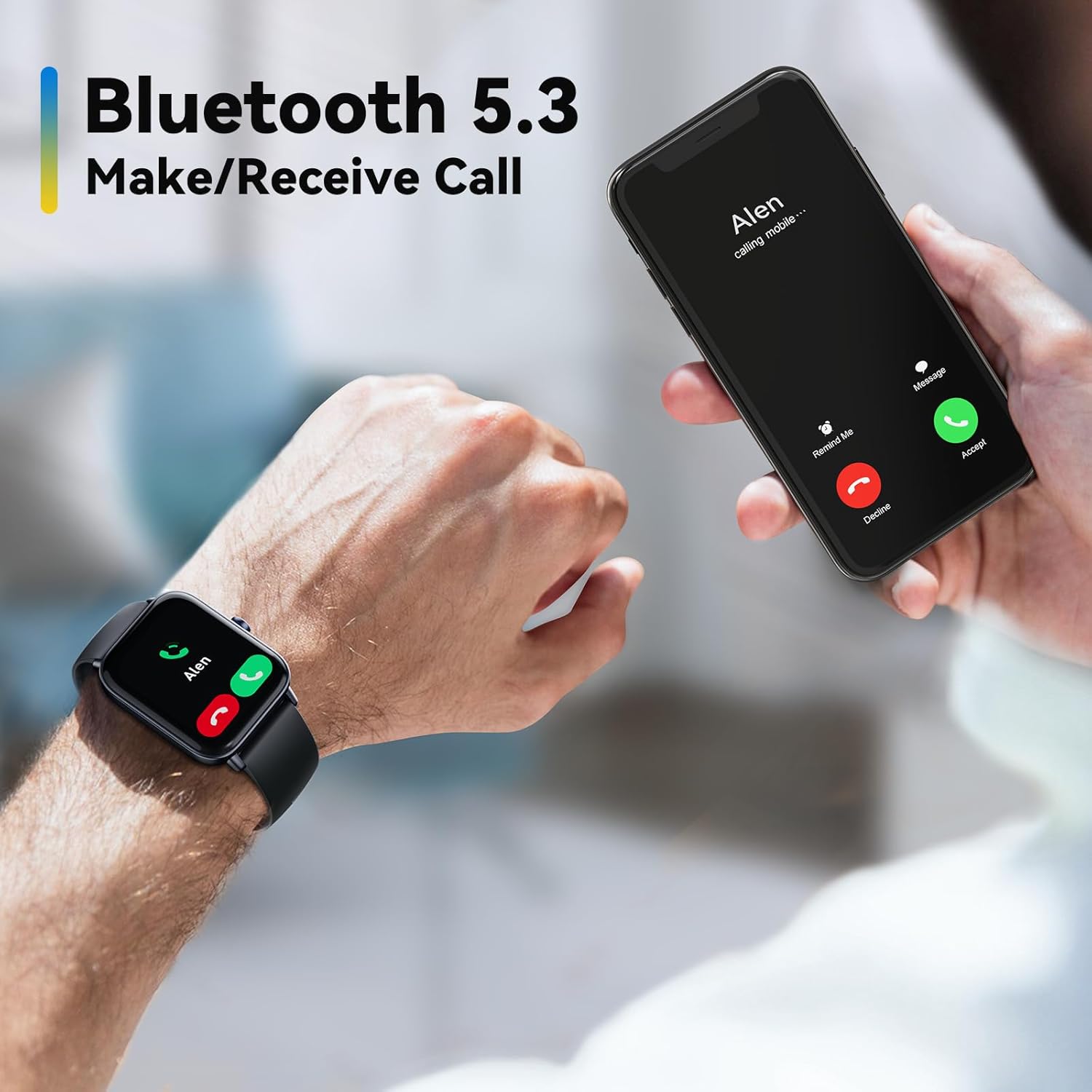 ENOMIR Reloj inteligente para mujeres y hombres con llamada Bluetooth, reloj inteligente con Alexa integrado, monitor de sueño SpO2 de frecuencia