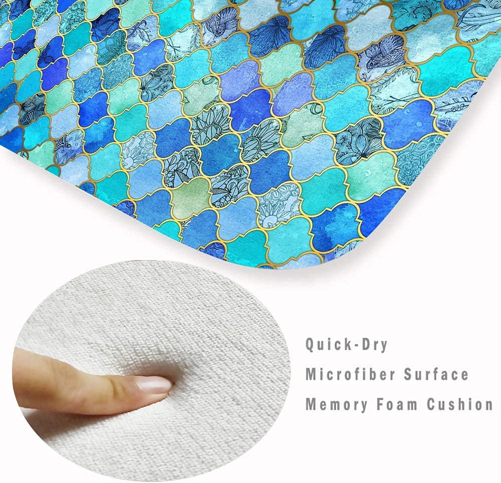 Alfombra de baño de espuma viscoelástica y felpudos antideslizantes y absorbentes de paño