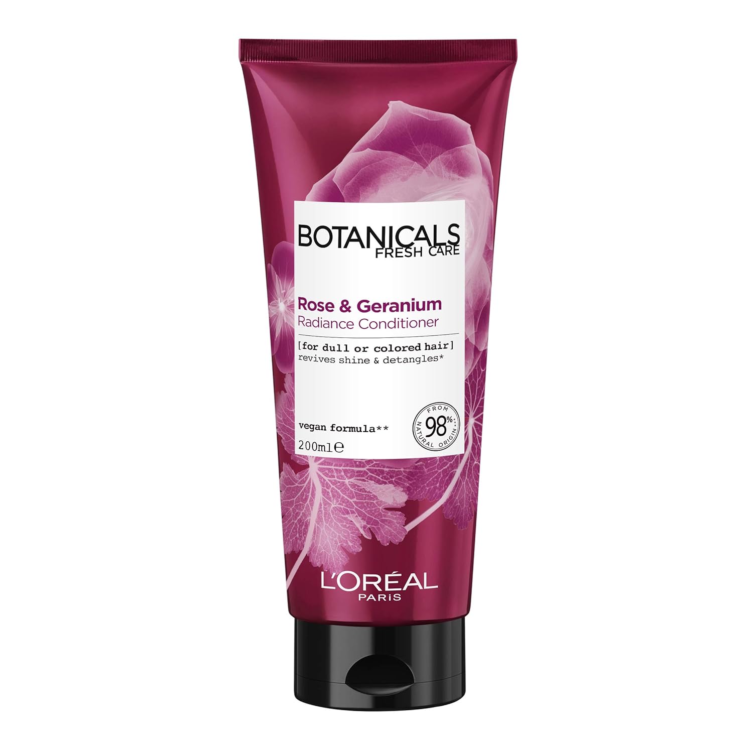 L’Oreal Paris Botanicals – Acondicionador vegano para cabello color rosa y geranio, 6.8 fl oz (el embalaje puede variar)